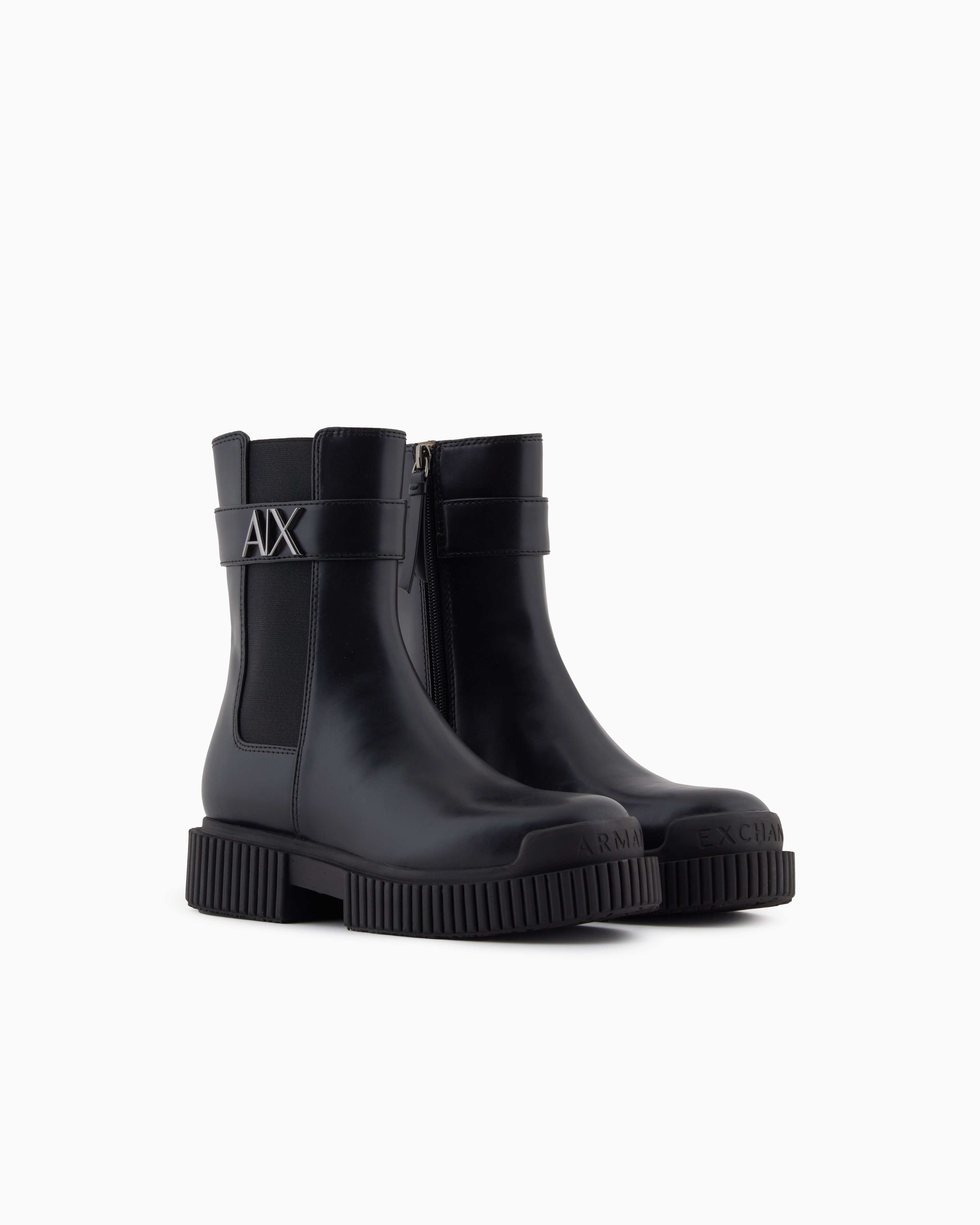 Armani Exchange - Booties, Woman, Black, Size: