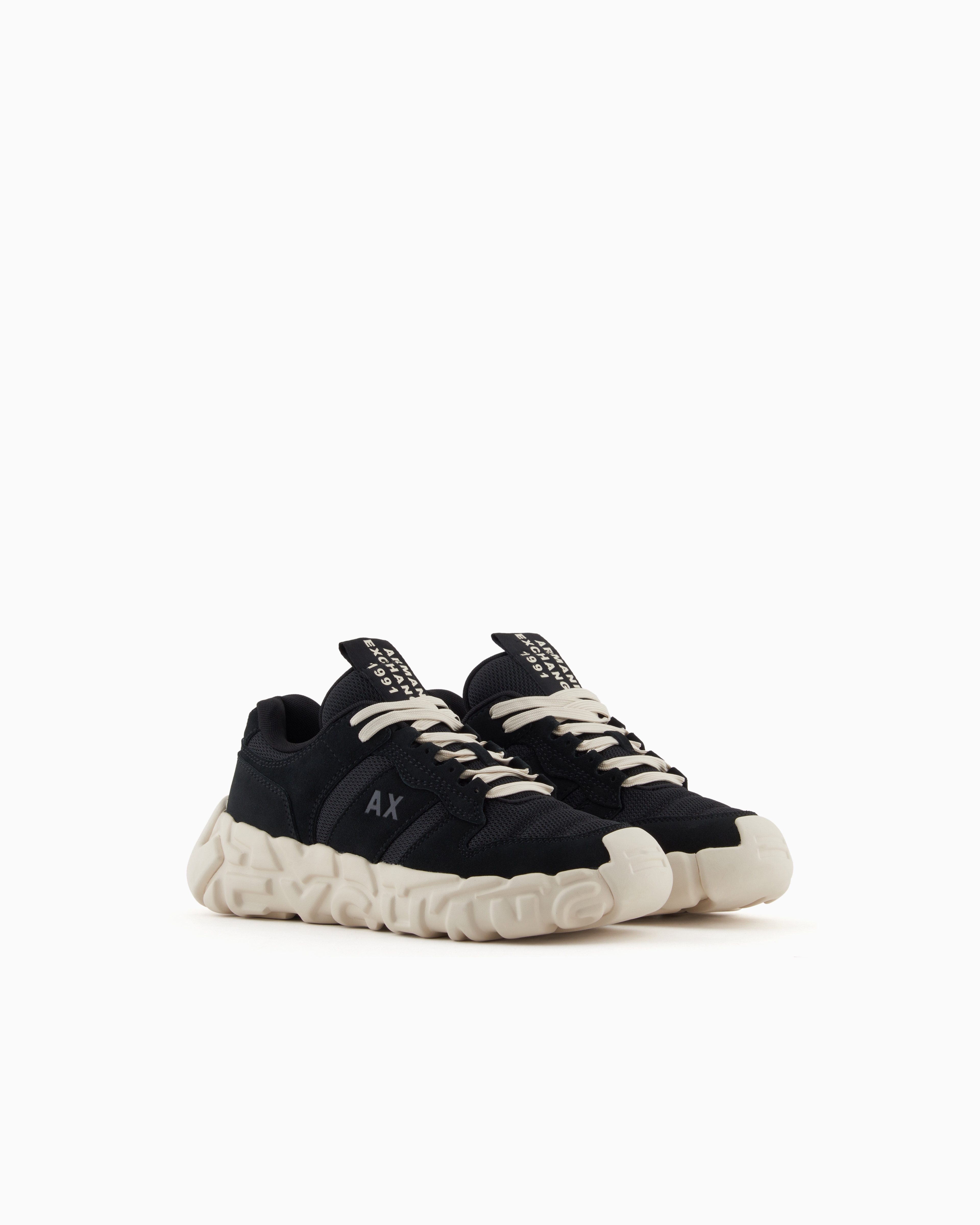Armani Exchange Sneakers In Black