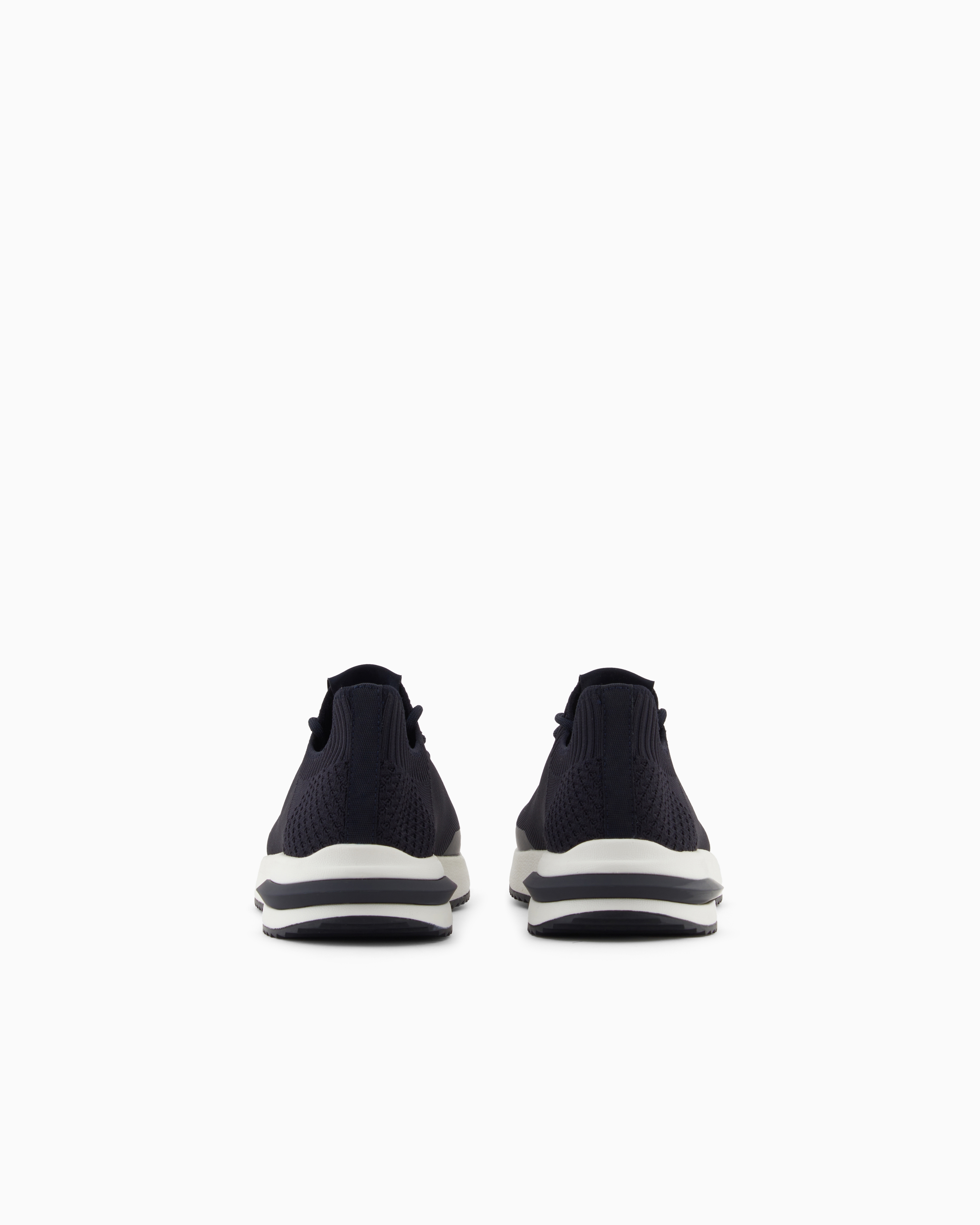 Armani Exchange Sock Sneakers With Logo In Blue