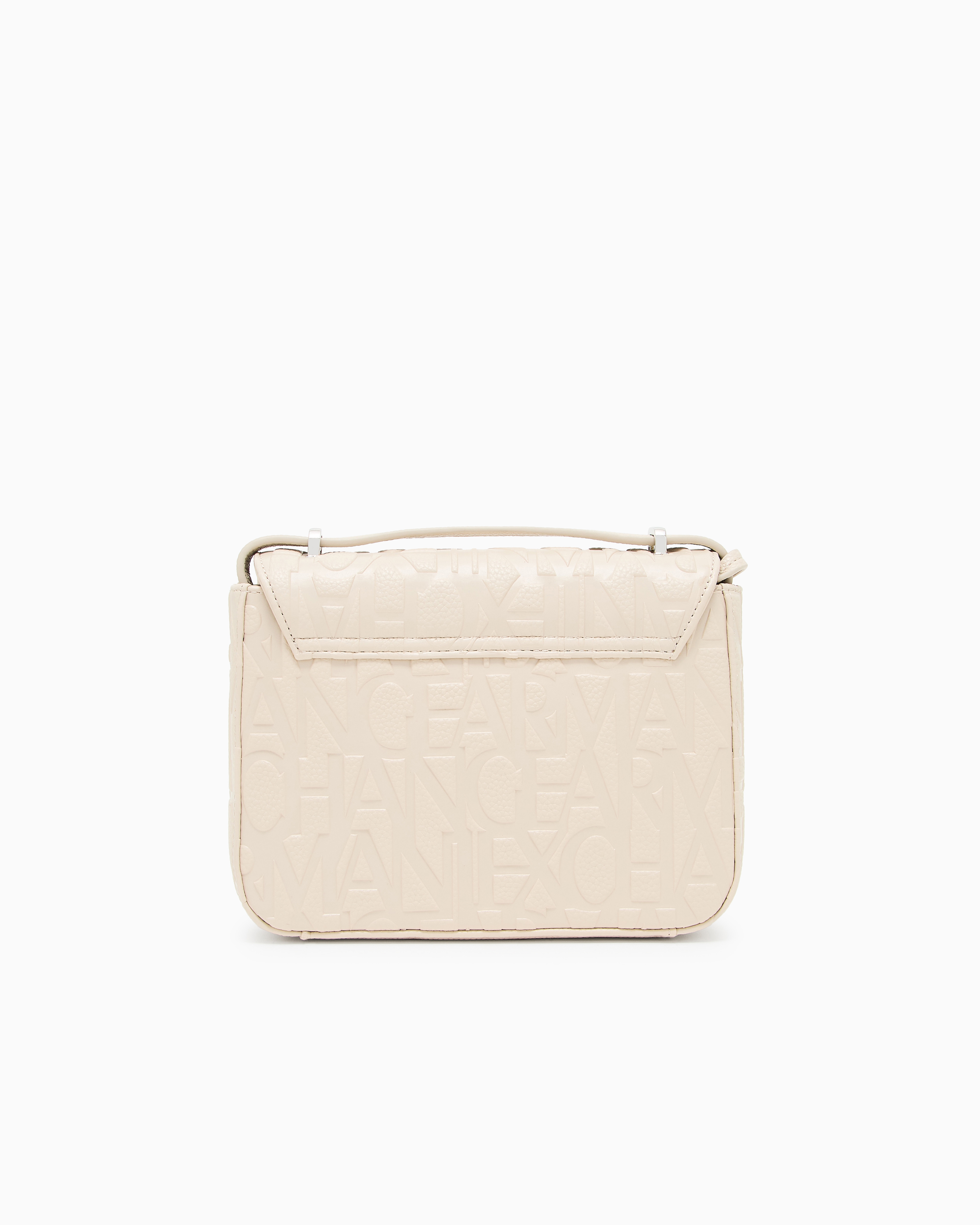 Armani Exchange - Allover logo shoulder bag, Woman, Beige, Size: TU