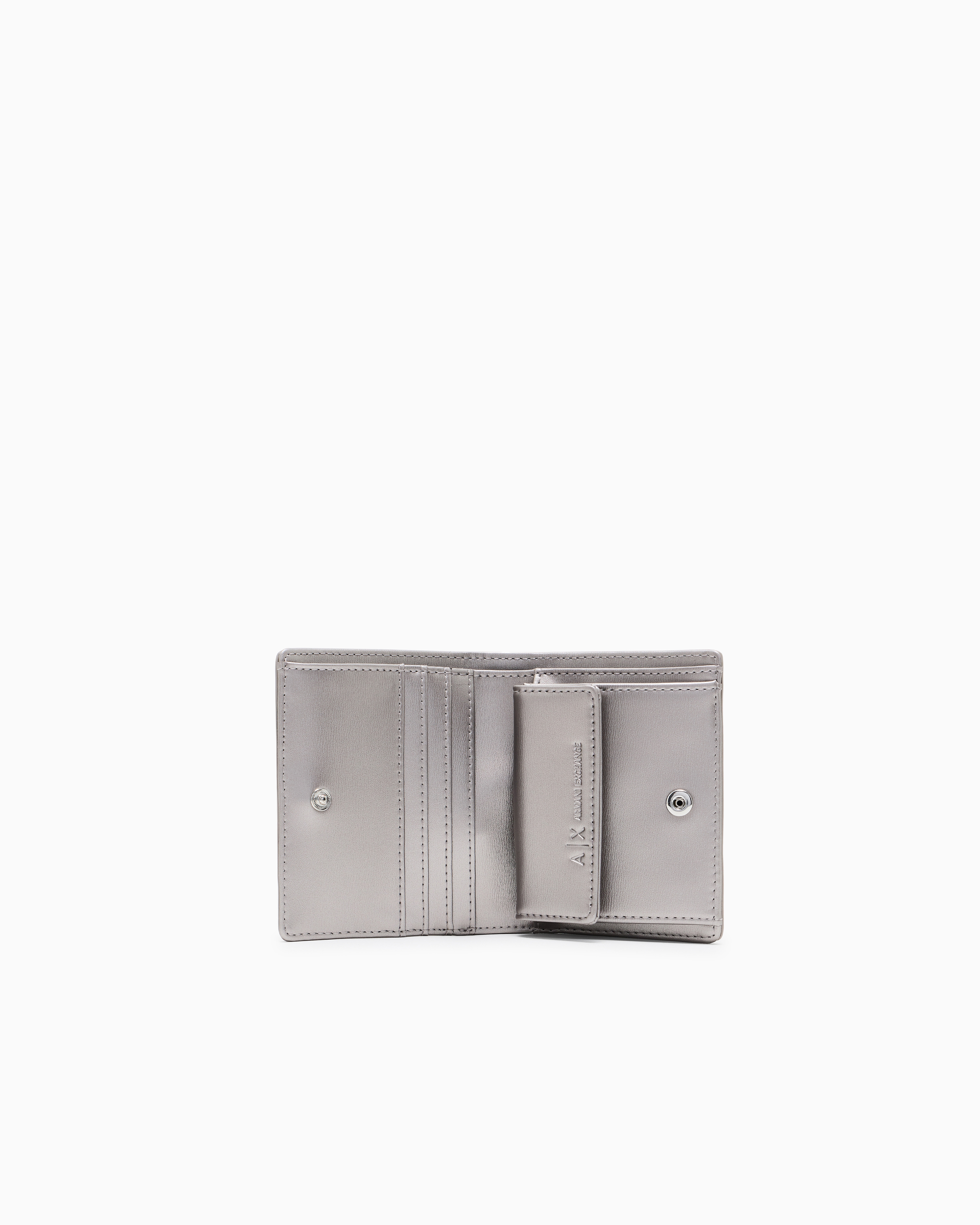 Armani Exchange Small Wallet With Asv Logo In Gray