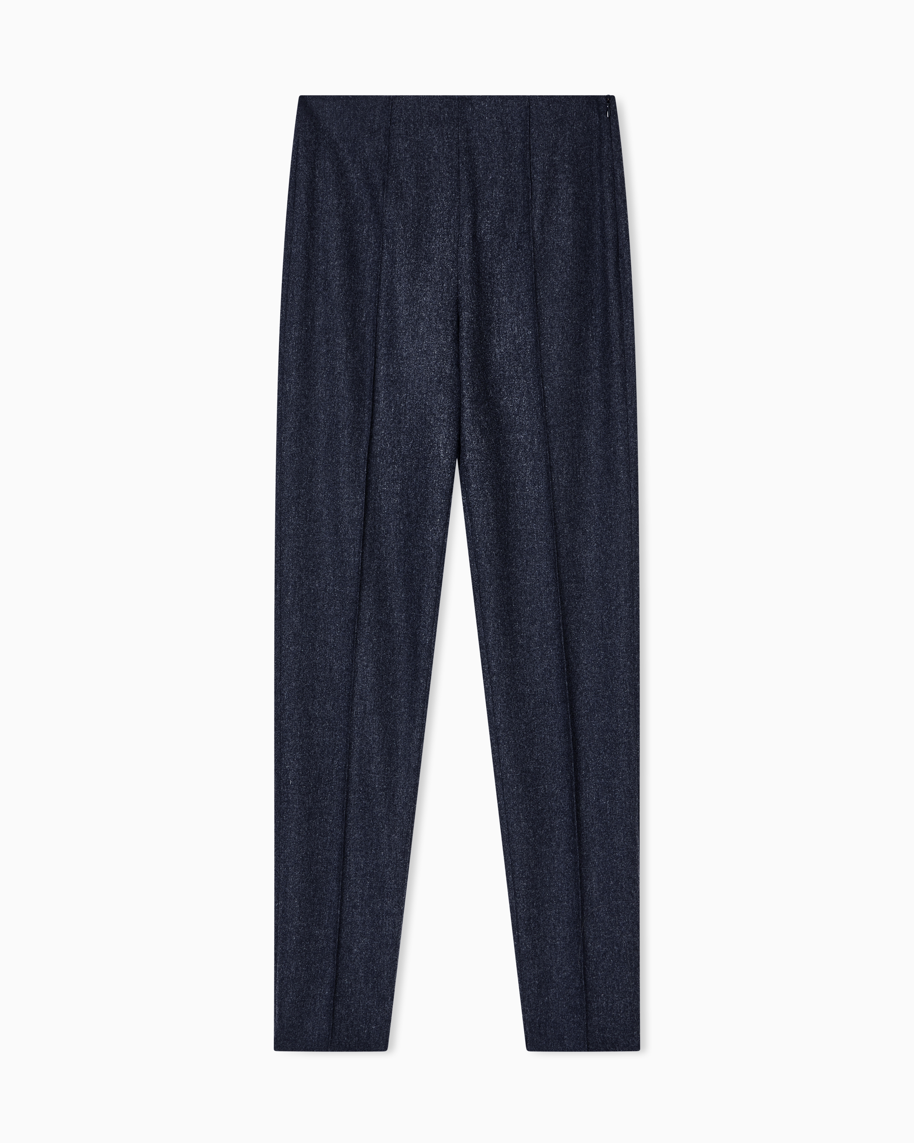 Straight trousers in wool-and-cashmere flannel | Giorgio Armani