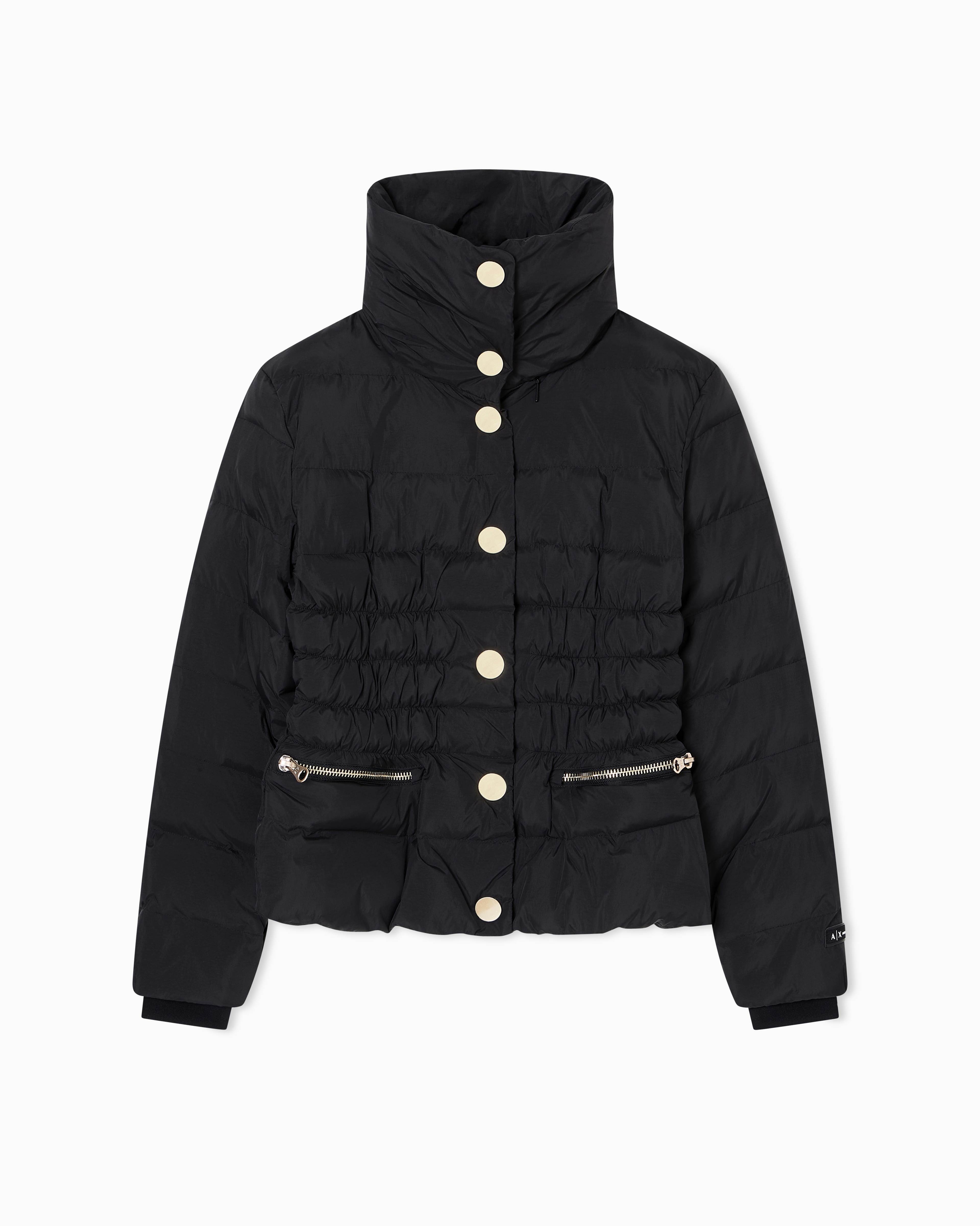 Armani Exchange Nylon Taffeta Jacket In Black