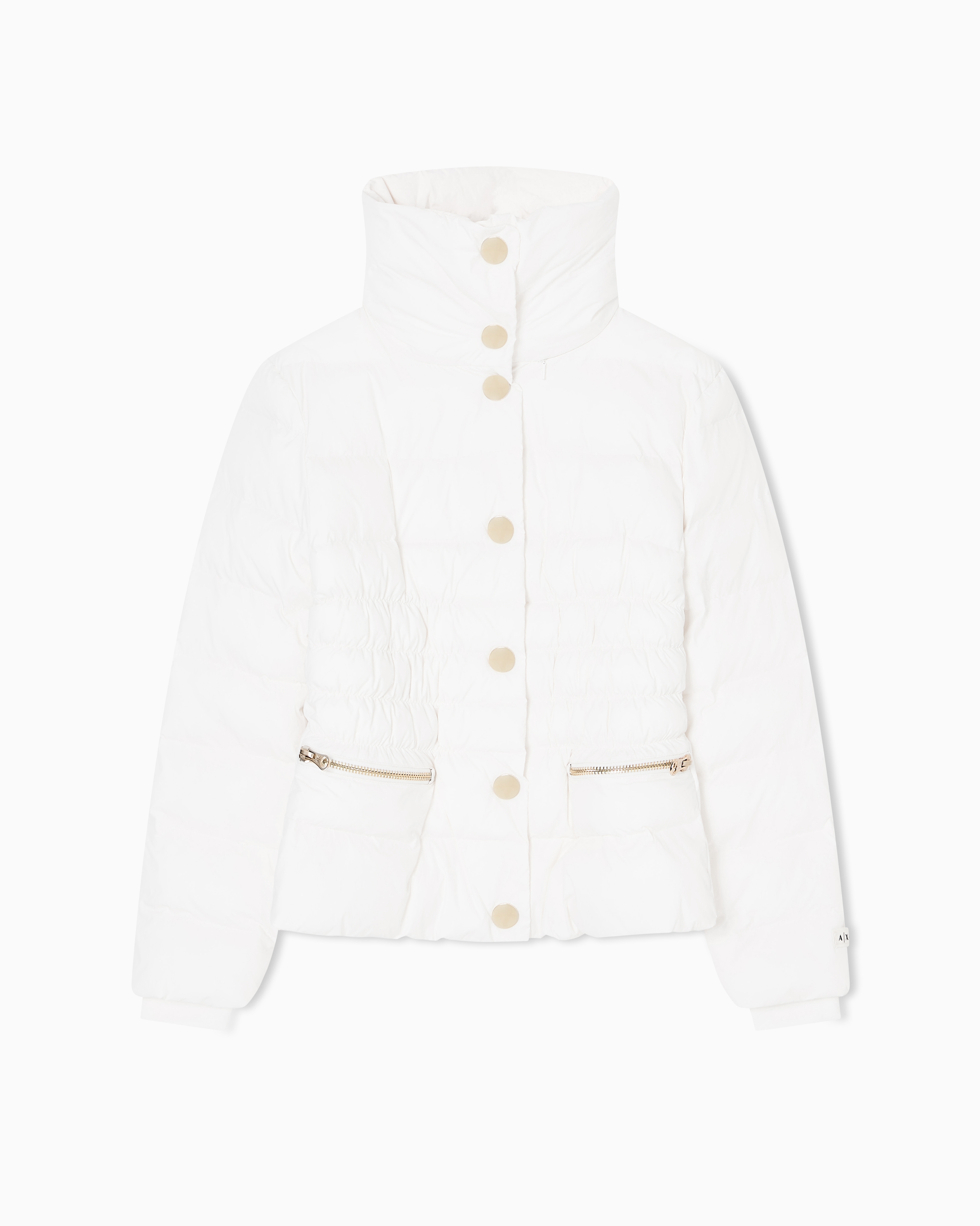 Armani Exchange Nylon Taffeta Jacket In White