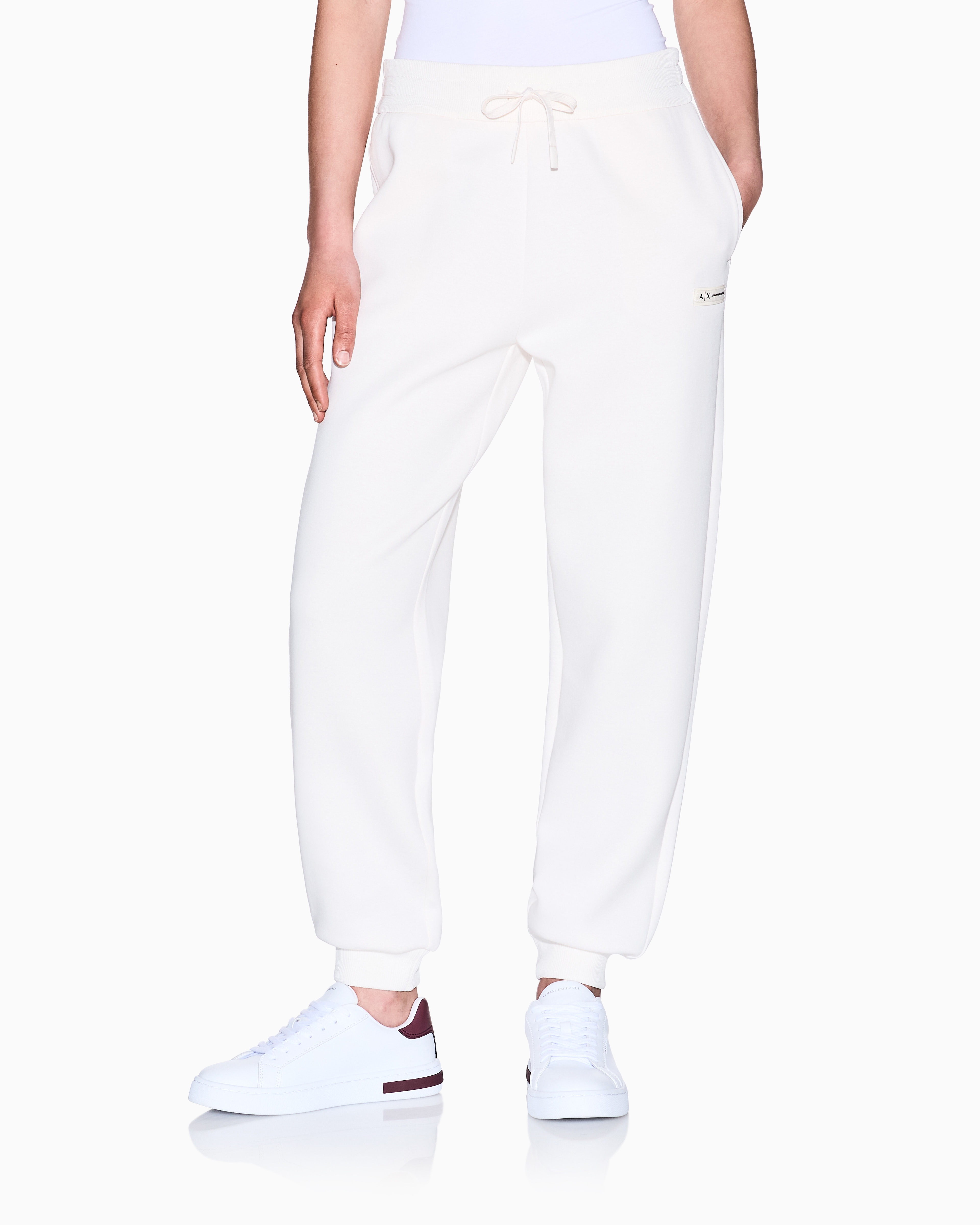 Armani Exchange Sweatpants In White
