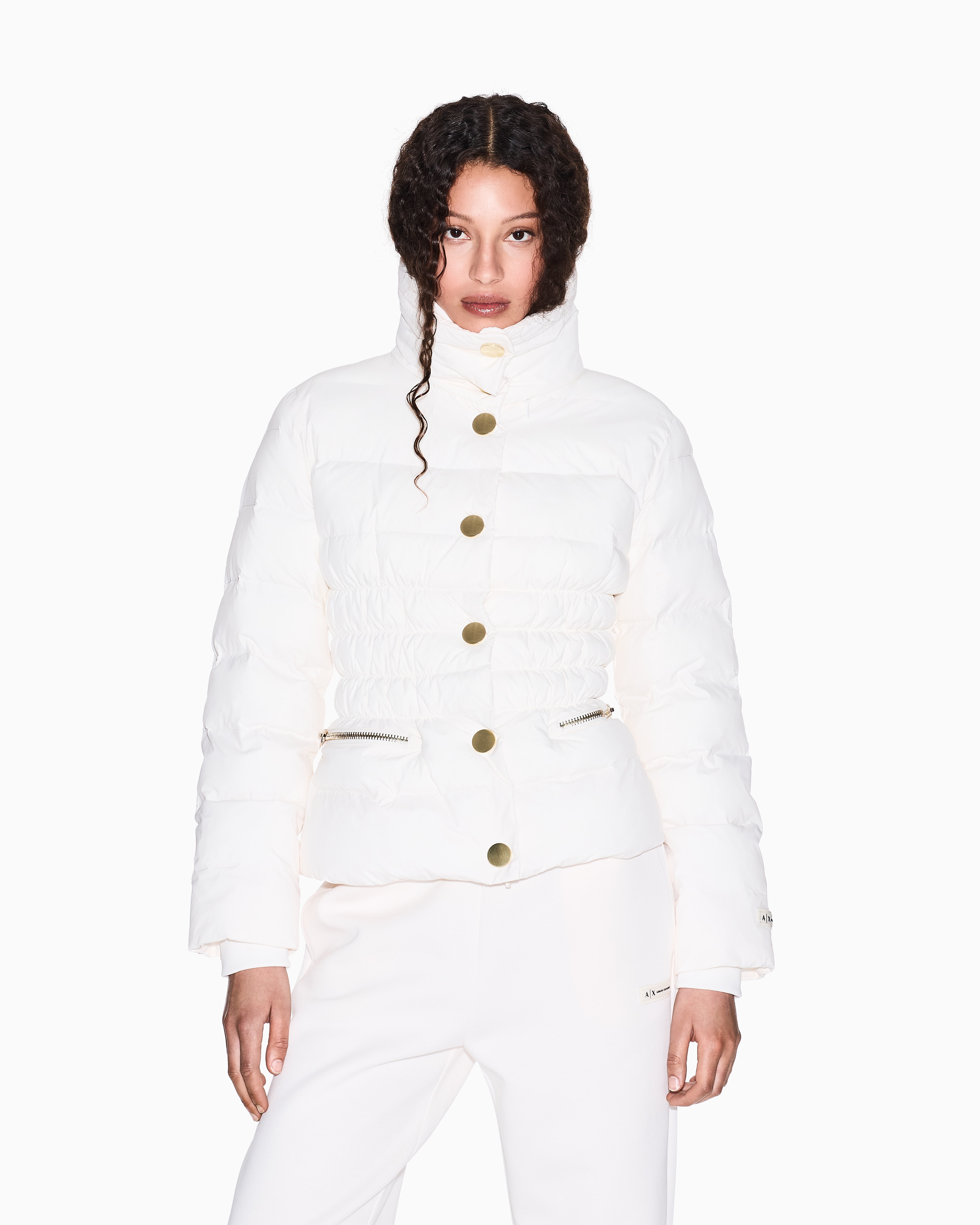 Armani Exchange Nylon Taffeta Jacket In White