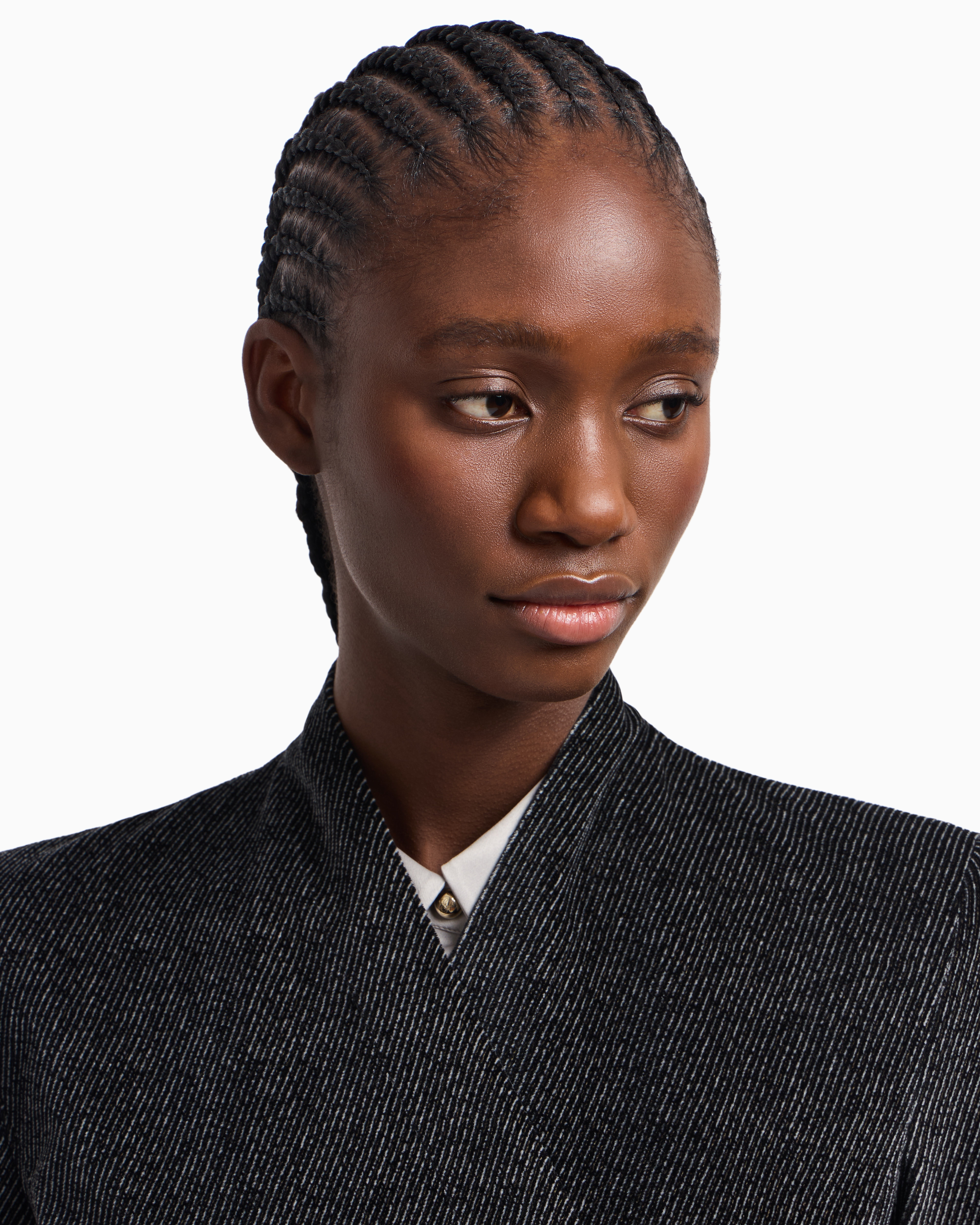 Emporio Armani Cavalry-effect Printed Velvet Jacket With Off-centre Fastening In Gray