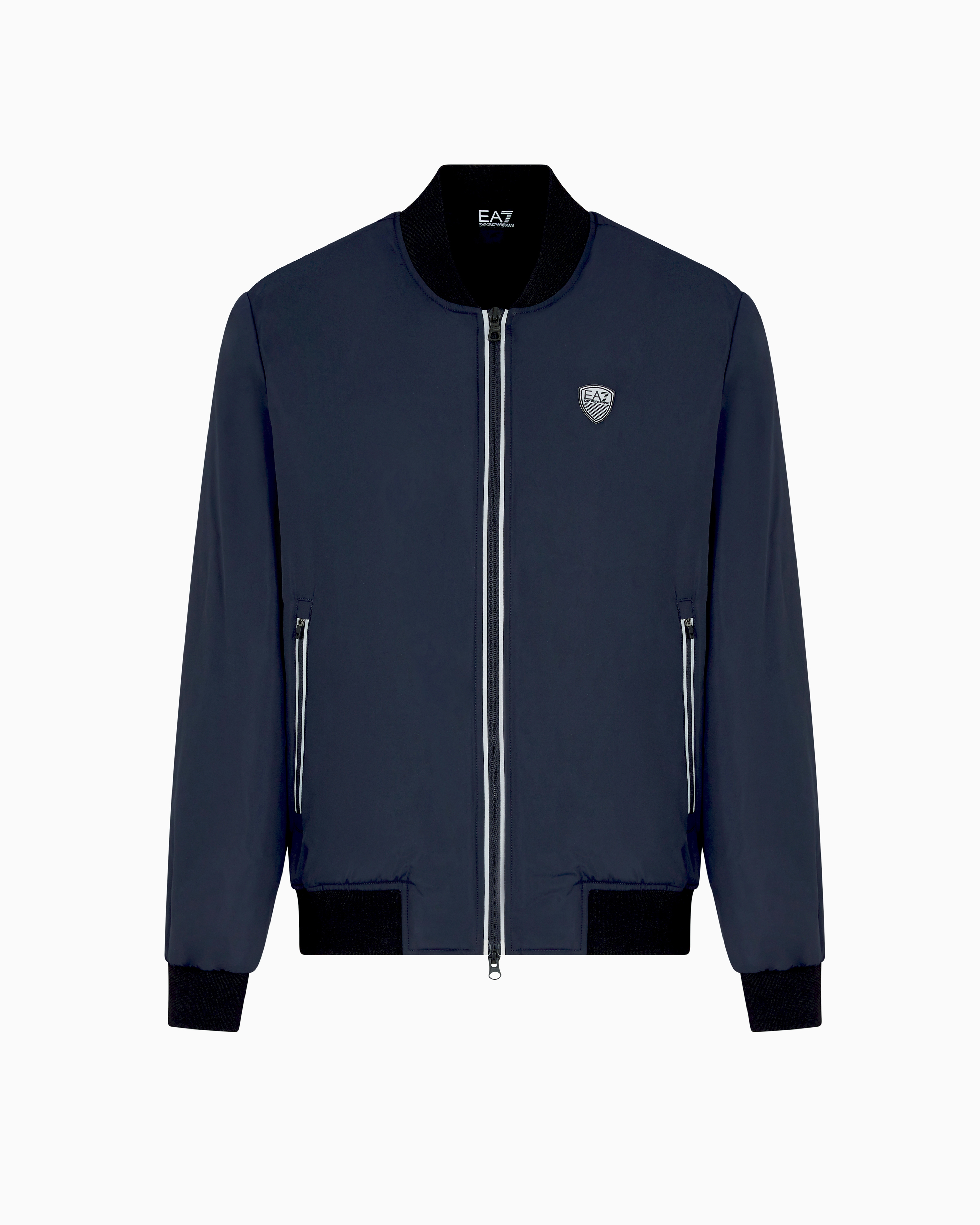 Ea7 Blue Premium Shield Nylon Bomber Jacket 3XL
