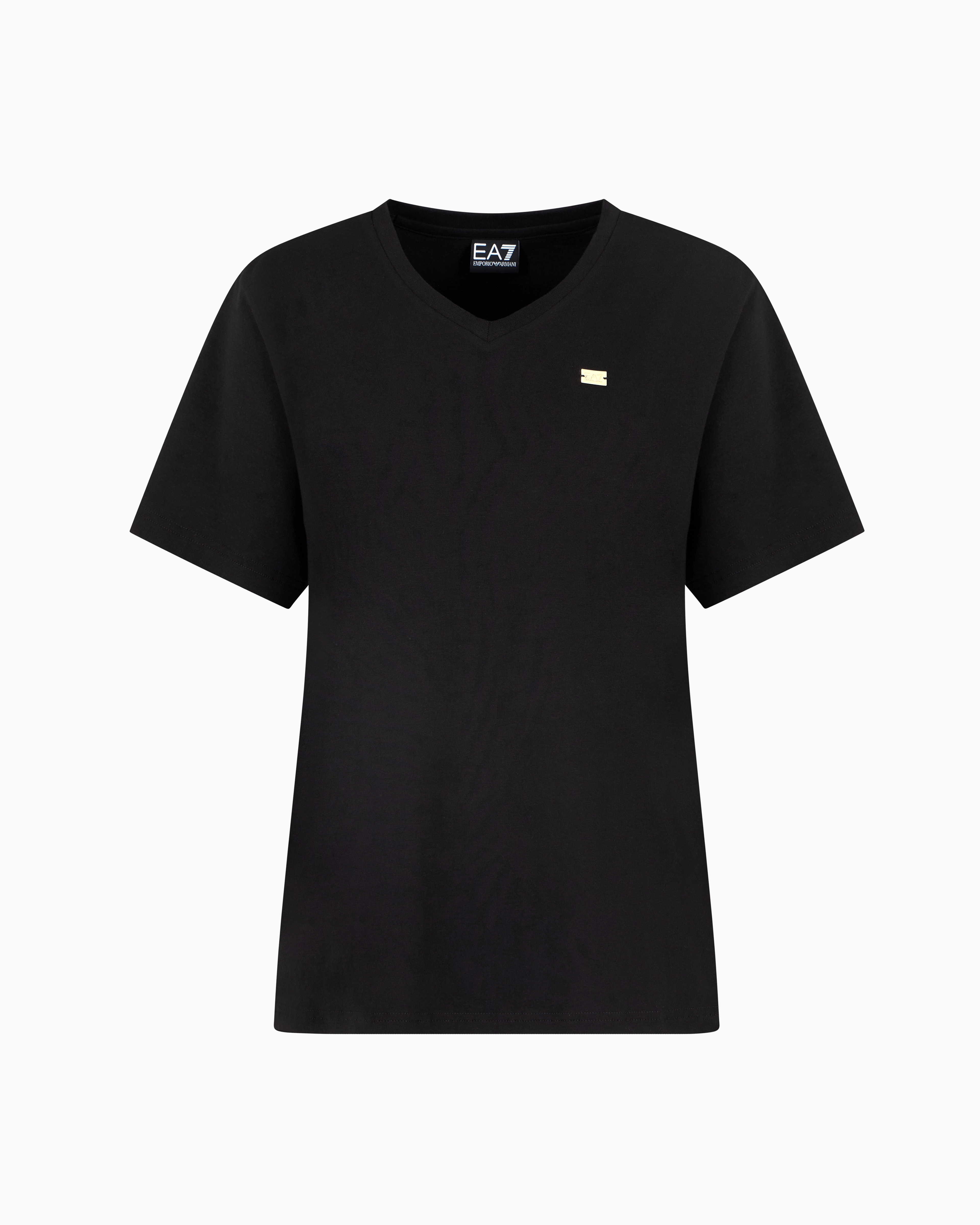 tシャツ 「エンポリオ アルマーニ EA7」Core Lady VネックTシャツ ストレッチコットン レディース Core Lady VネックTシャツ ストレッチコットンジャージー | EA7
