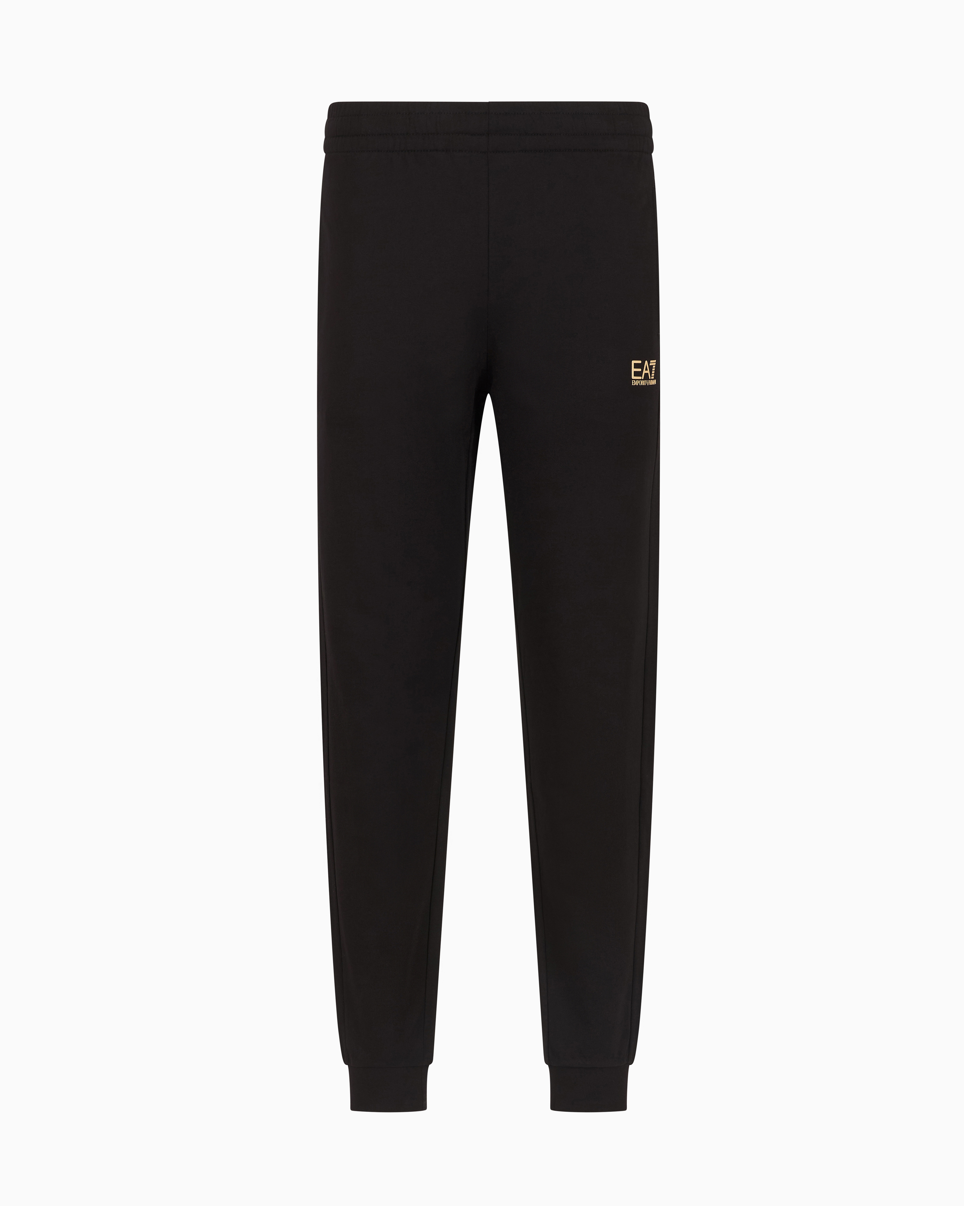 Ea7 Black Core Identity Cotton Joggers Small