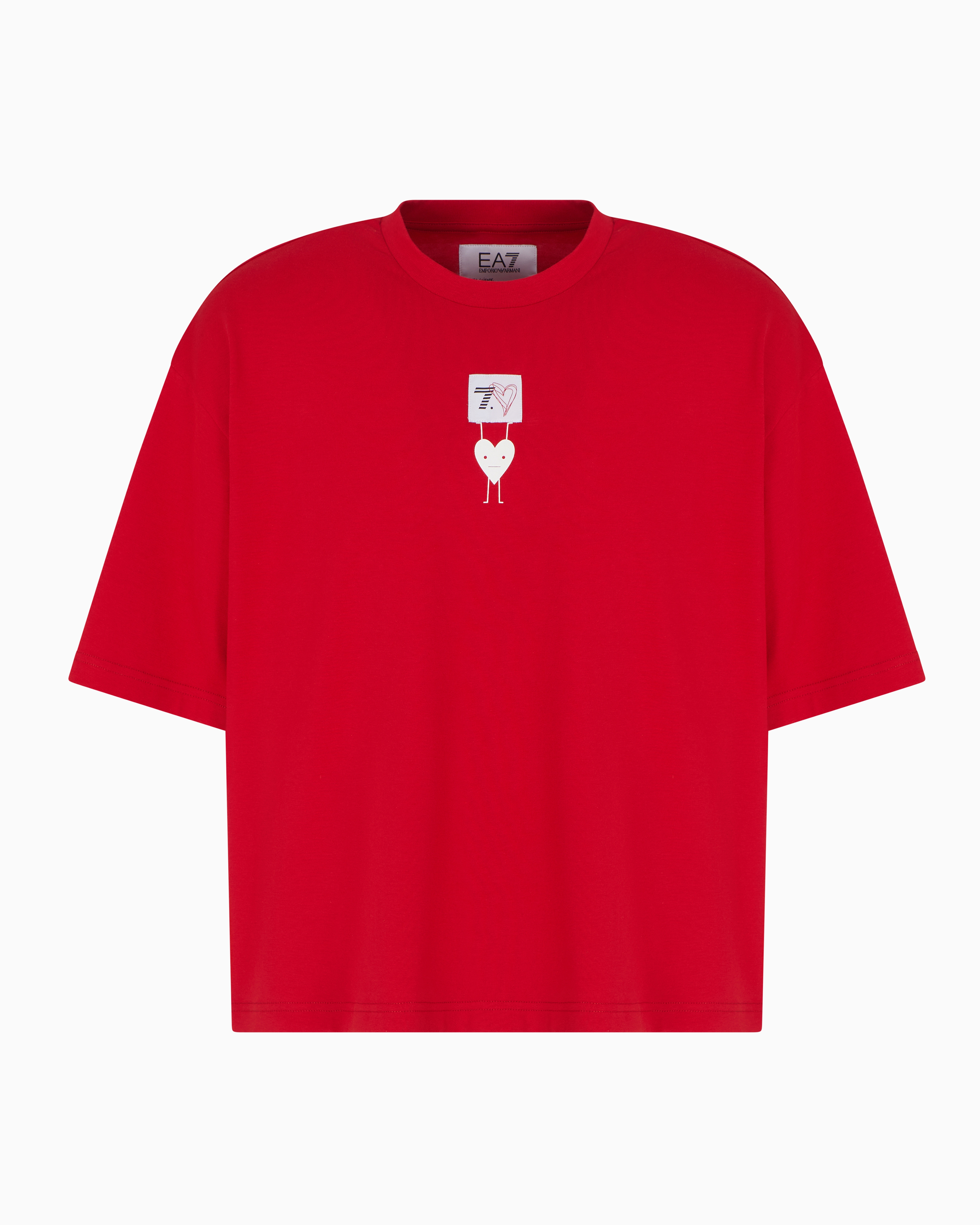 EA7 Ti Amo Tシャツ 7-CUORE ブラック 7X000032-AF13243-FC135 EA7 アルマーニ ハート セッテクオーレ Tシャツ ユニセックス