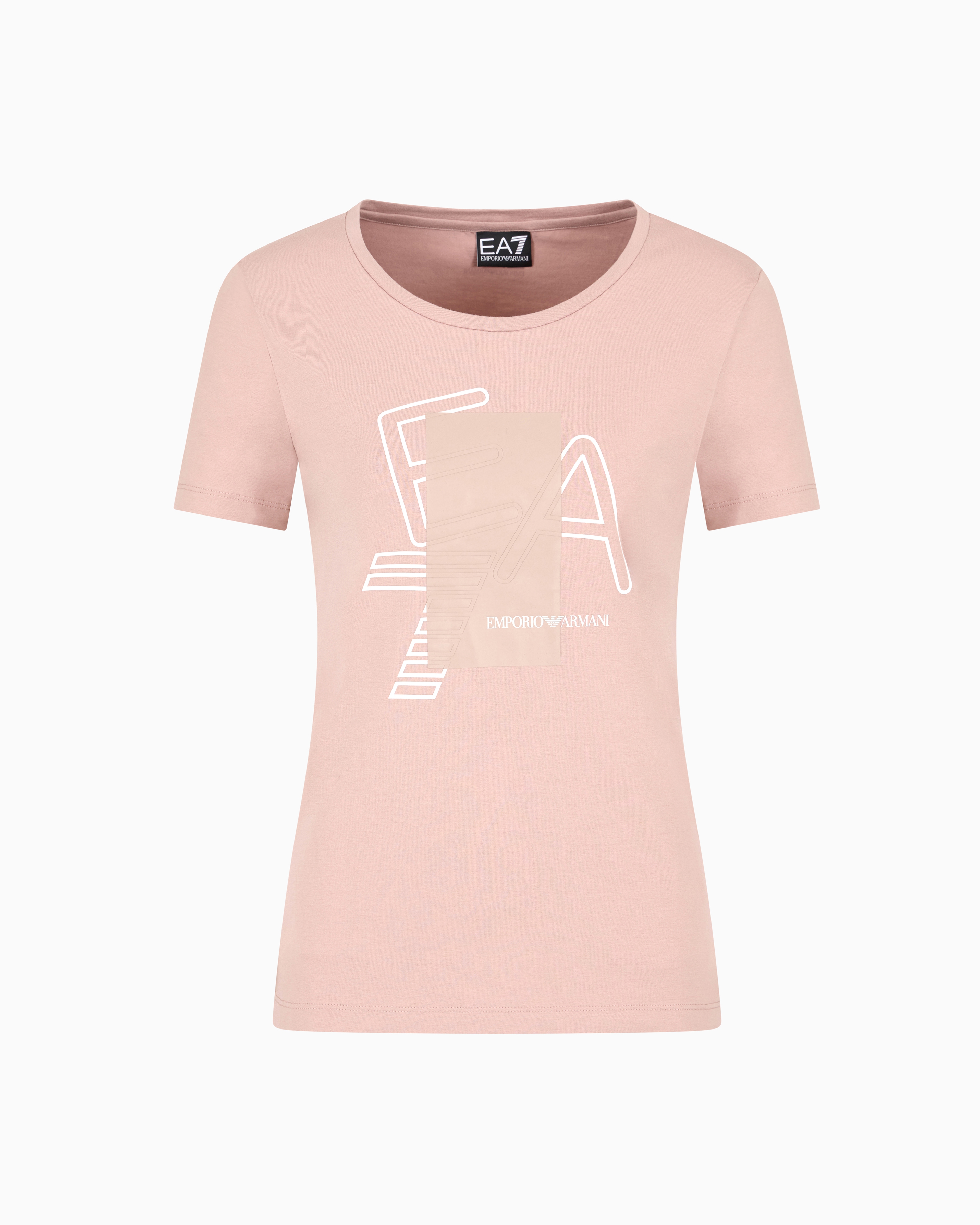 Tシャツ・カットソー EMPORIO ARMANI Pink cotton t-shirt (EM001717AF14836 F4033) undefined