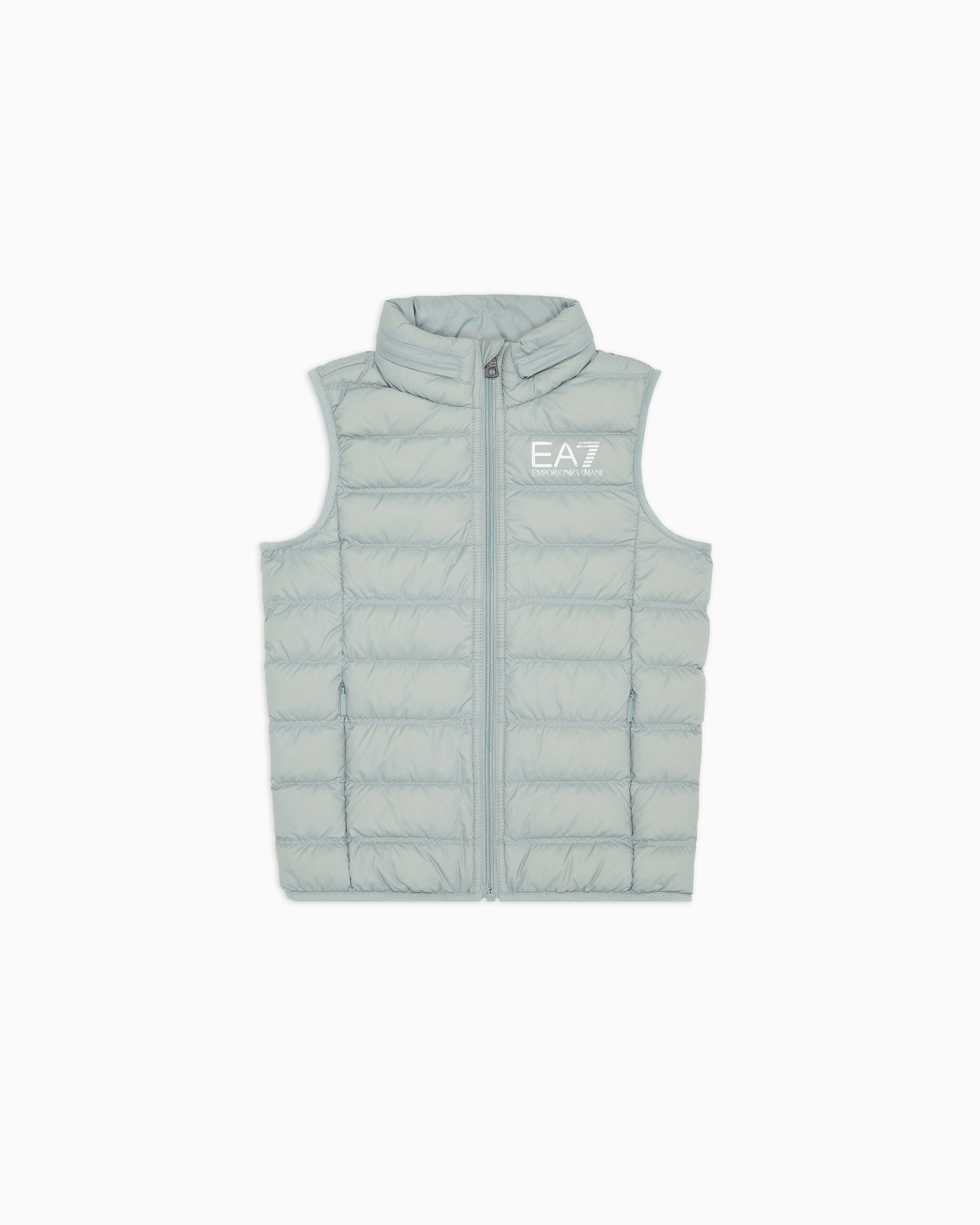 Ea7 Boys Green Core Identity Padded Packable Down Gilet 10A