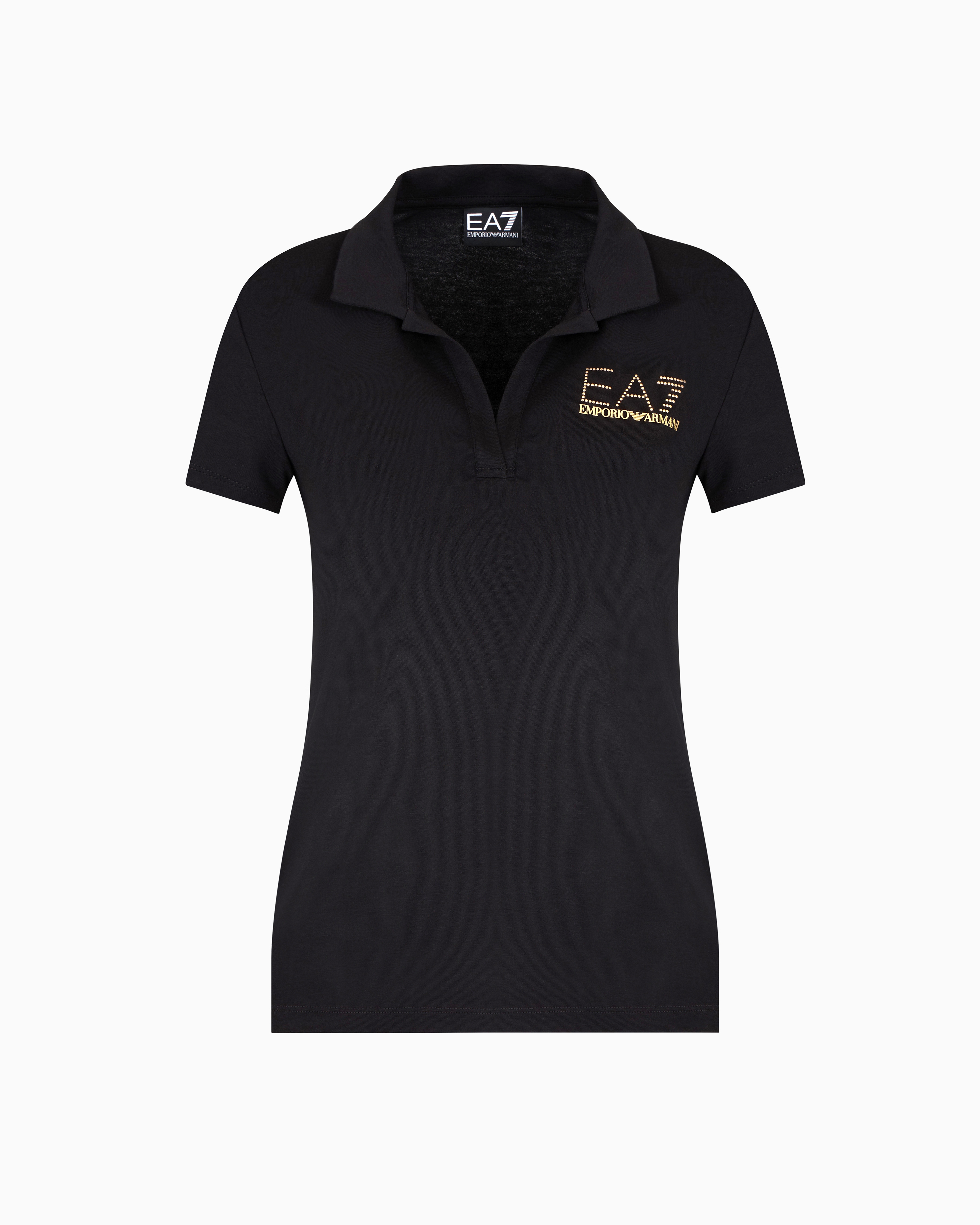 Evolution short-sleeved polo shirt in a cotton and modal
