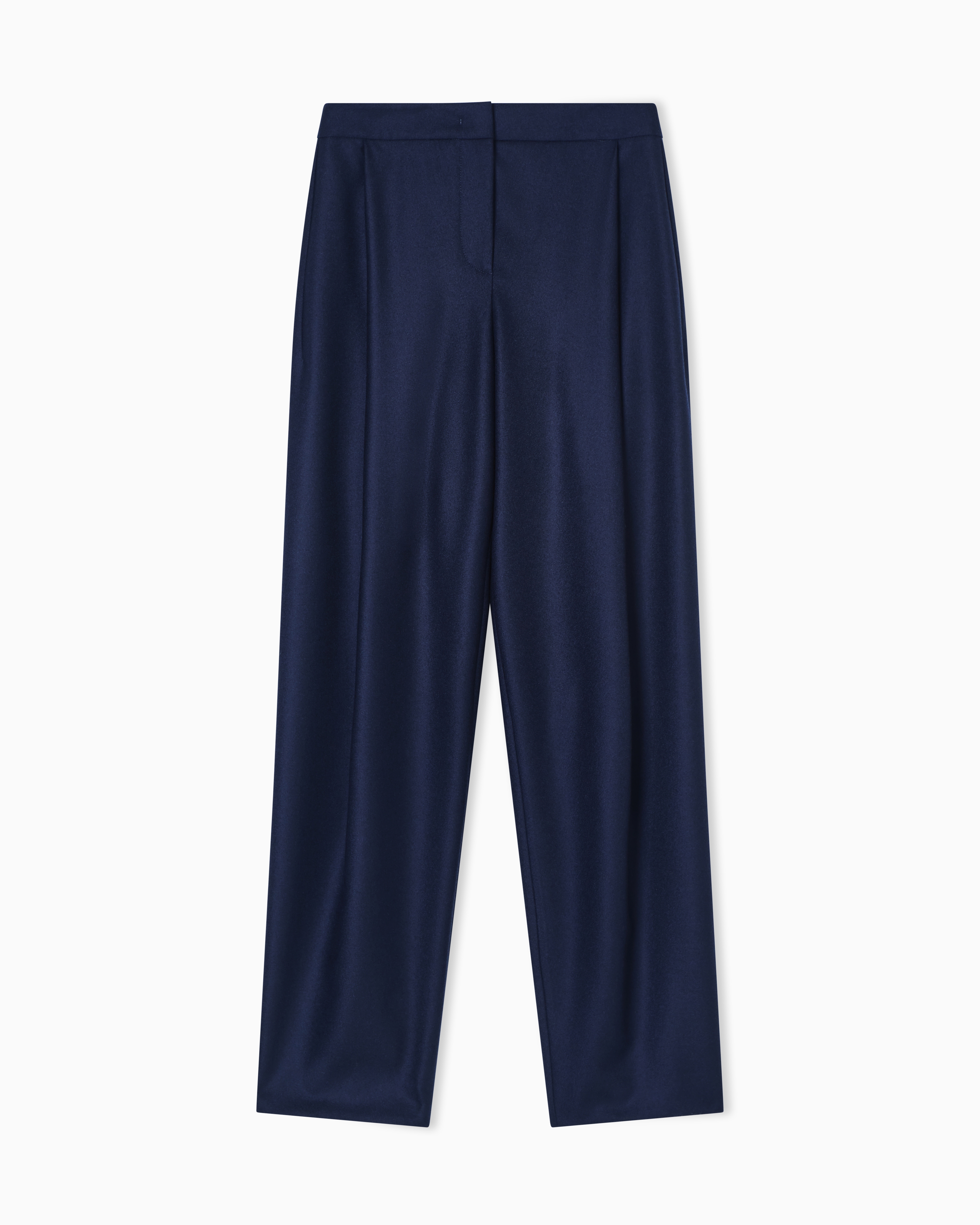 Single-pleat trousers in cashmere flannel | Giorgio Armani