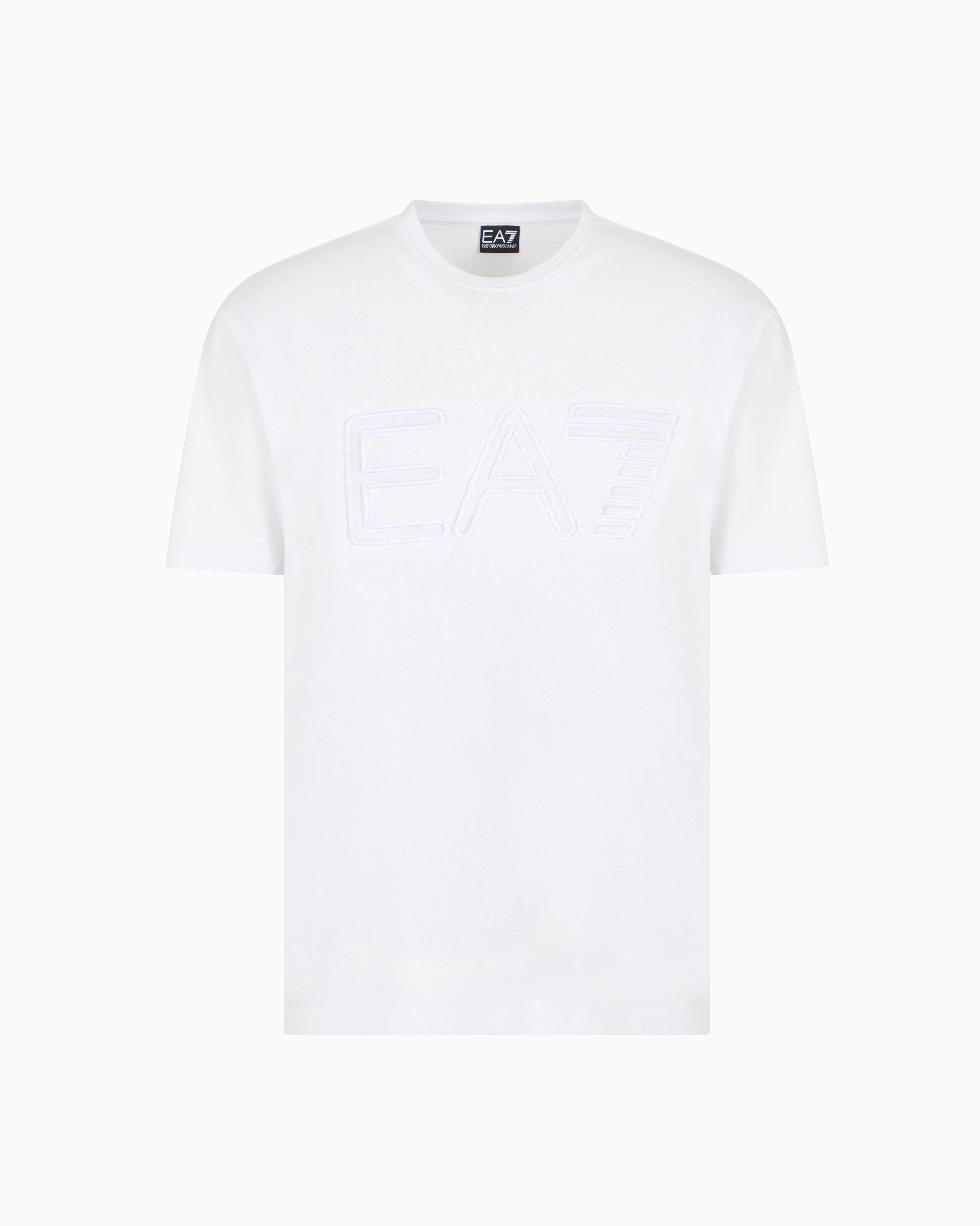 人気カラーの organic short-sleeved Series Logo cotton EA7 | T-shirt jersey Clothing