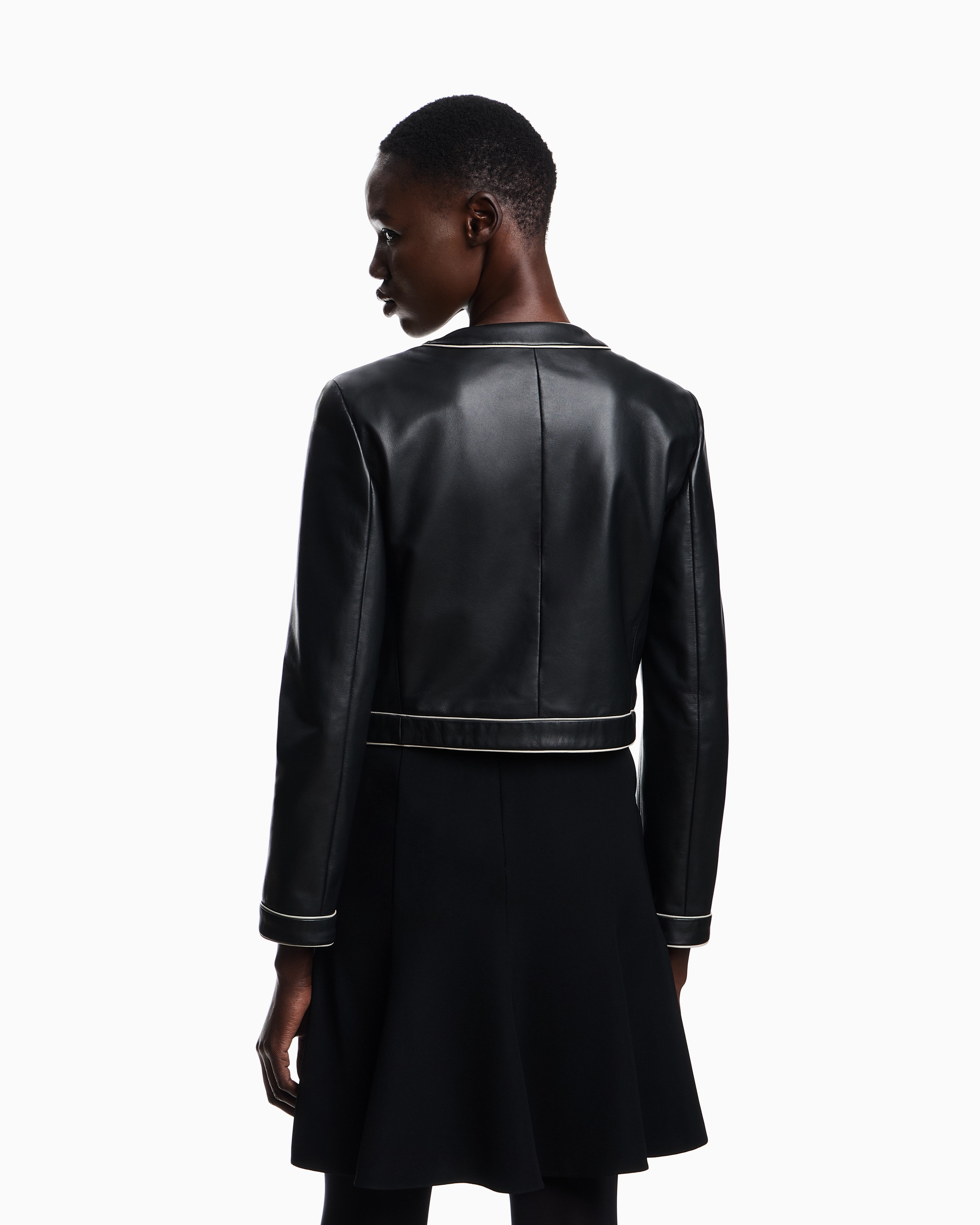 Emporio Armani Semi-aniline Lambskin Nappa Leather Jacket