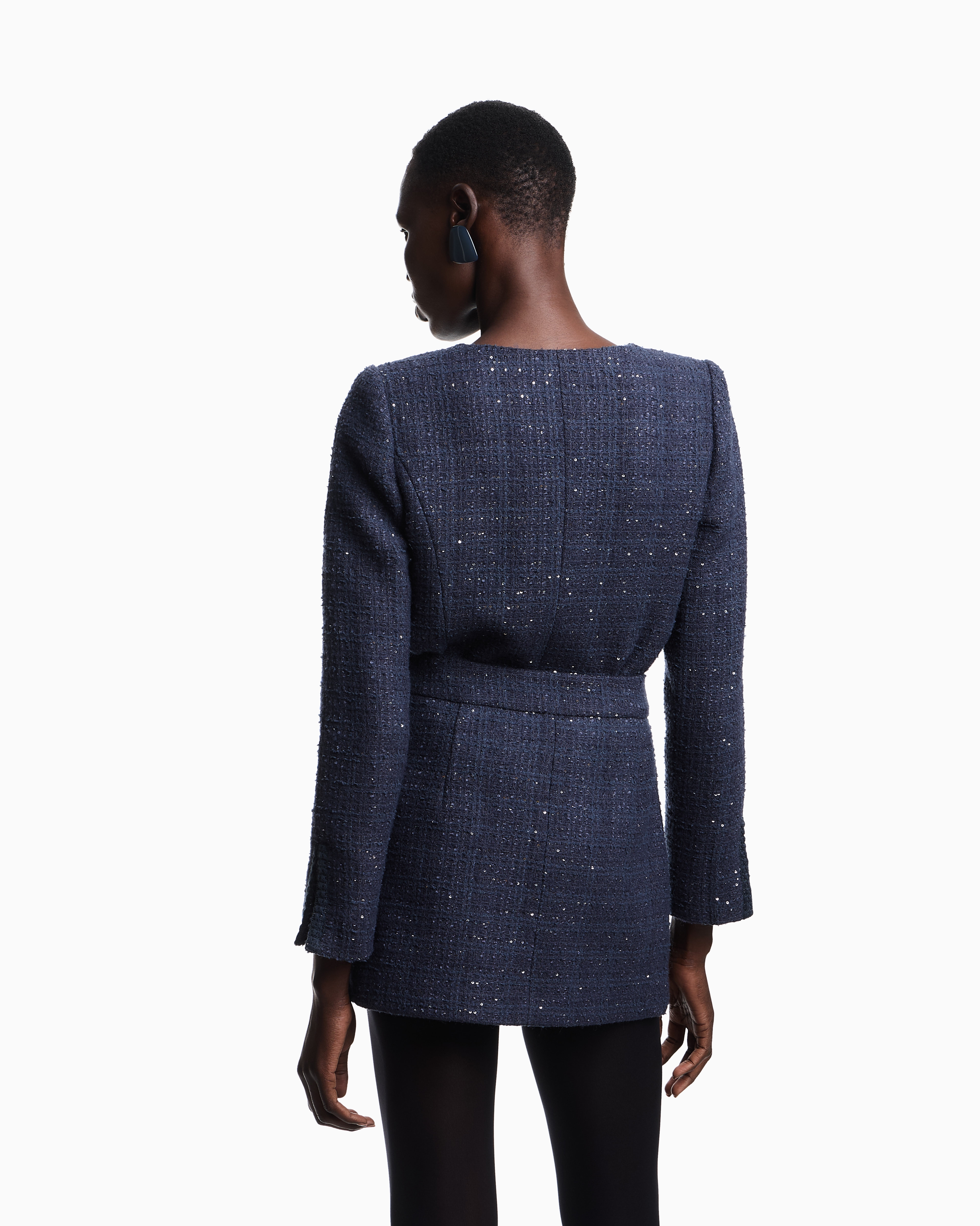 スカート EMPORIO ARMANI Woman Skirt Blue EW000756AF12438 FB057 Emporio Armani Pleated Midi Skirt | Blue | FARFETCH
