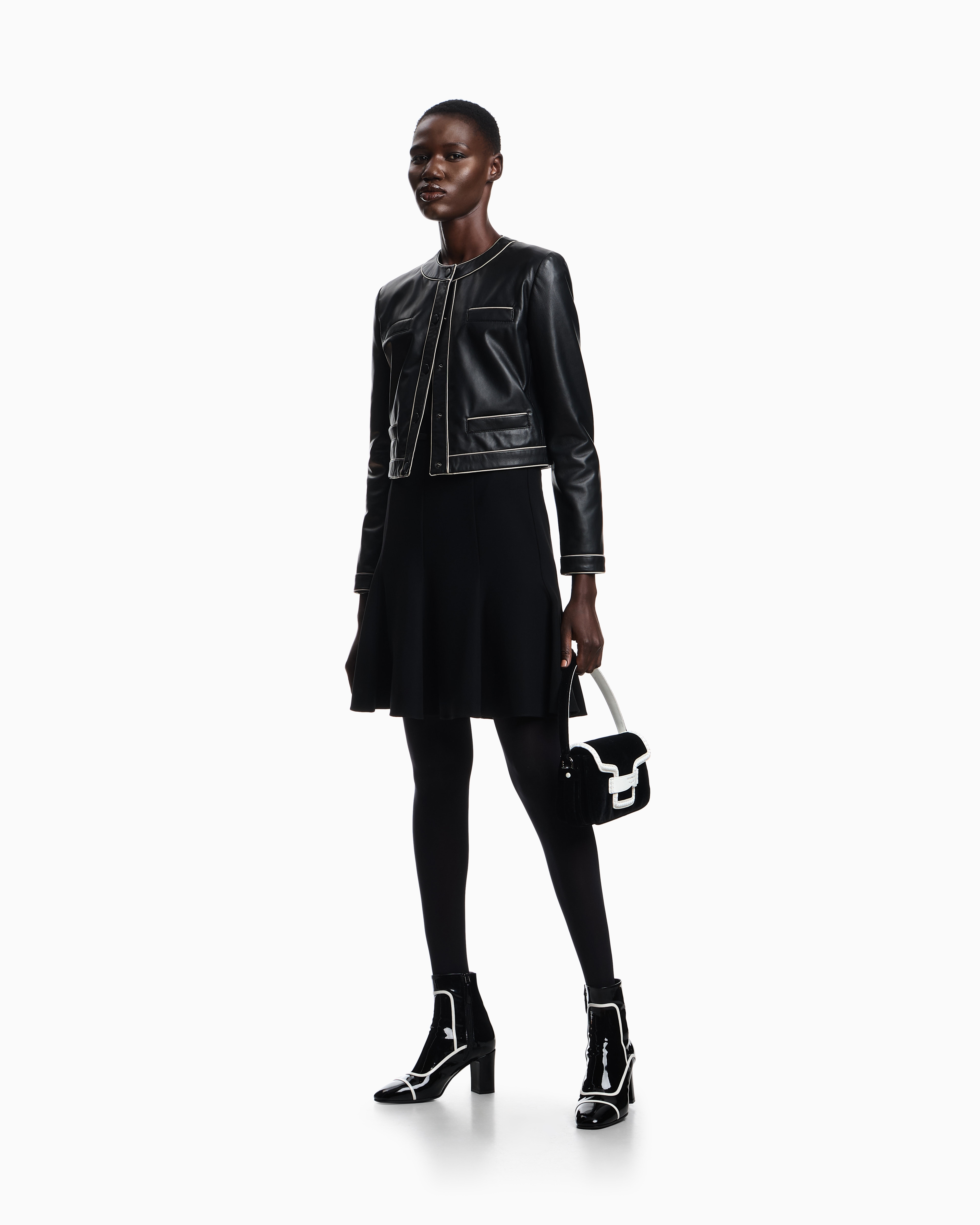 Emporio Armani Semi-aniline Lambskin Nappa Leather Jacket