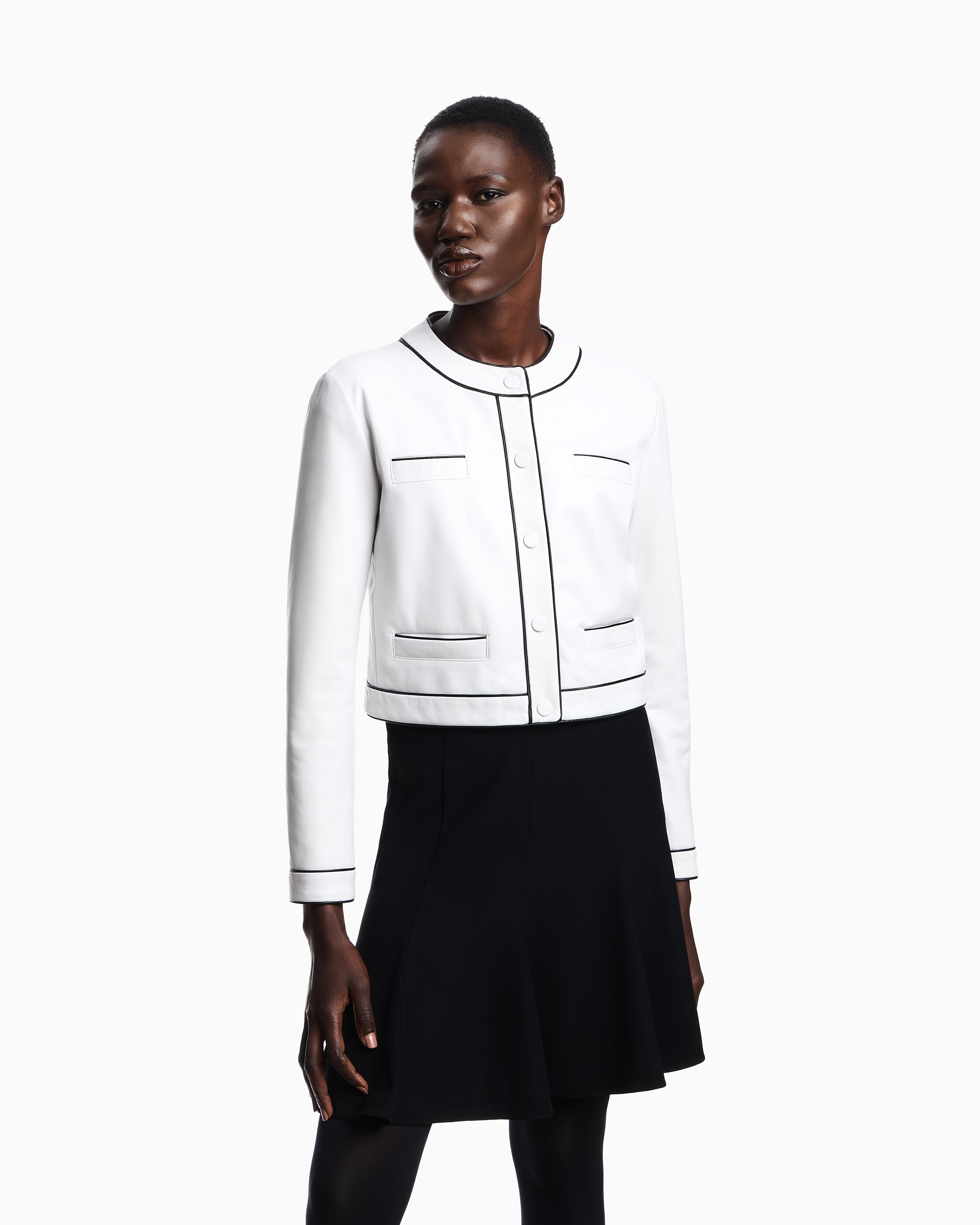Emporio Armani Semi-aniline Lambskin Nappa Leather Jacket