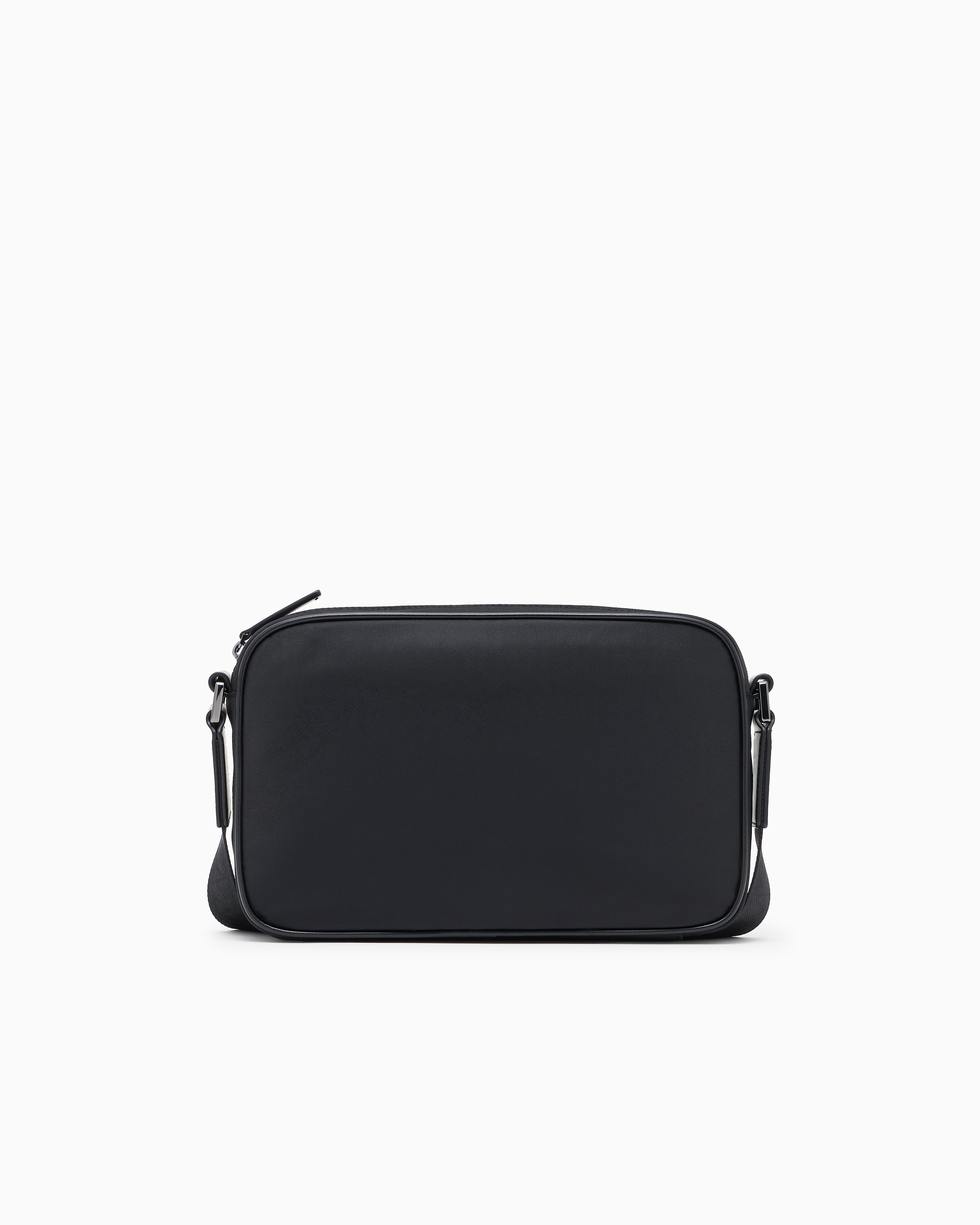 Emporio Armani - ASV recycled nylon shoulder bag, Man, Black, Size: TU