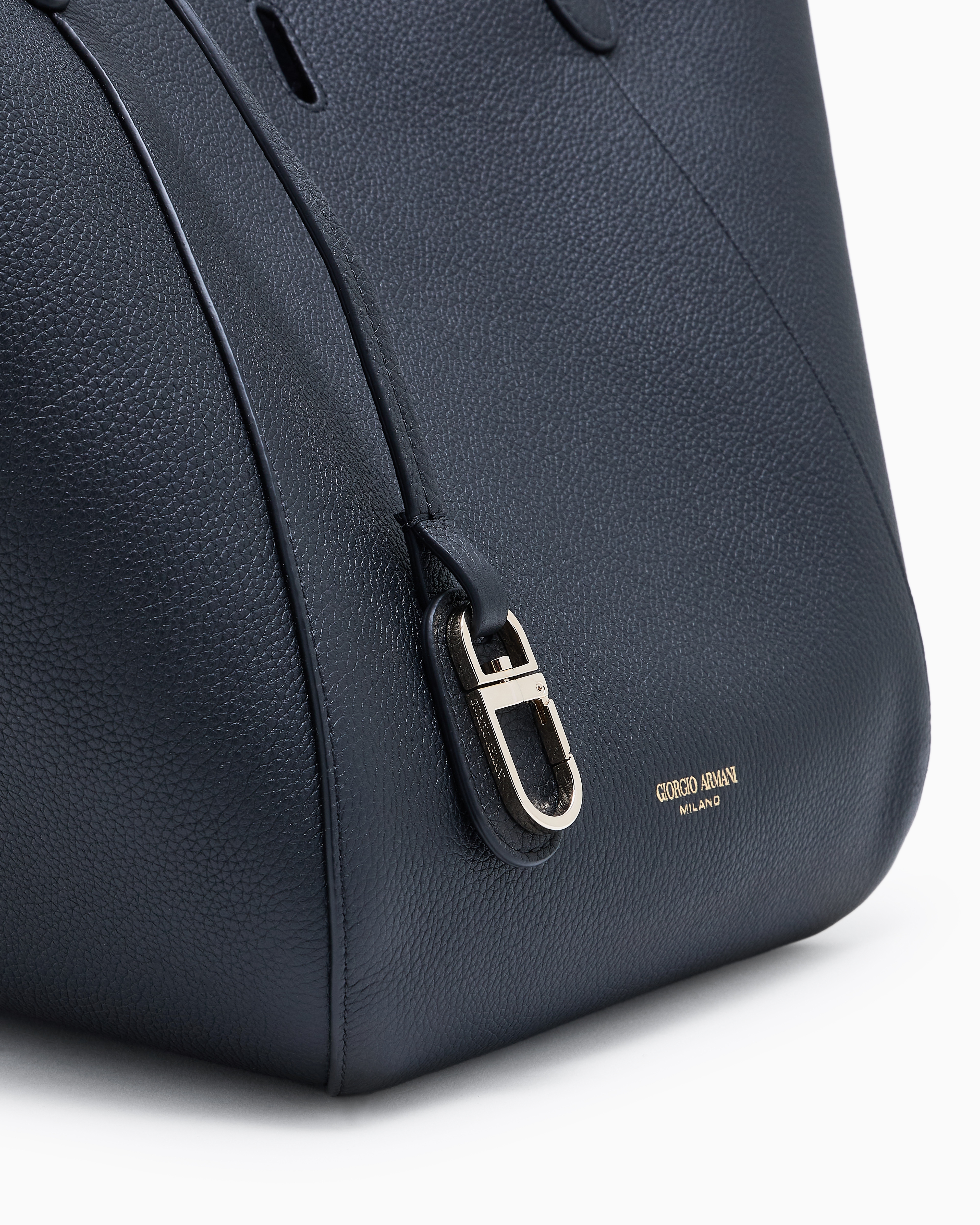 Giorgio Armani Medium Pebbled Leather Handbag