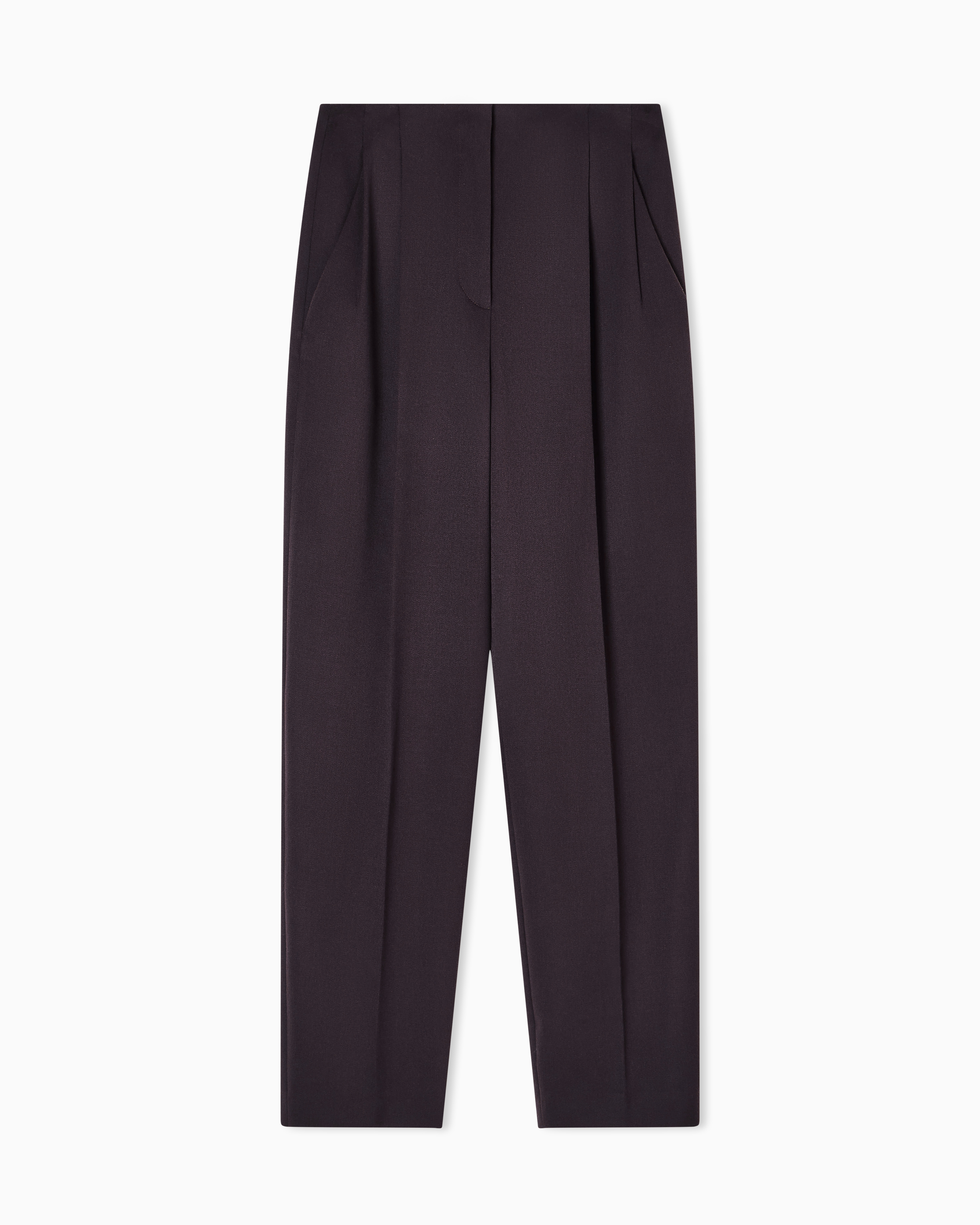 Giorgio Armani Pantalon À Une Pince En Laine In Black