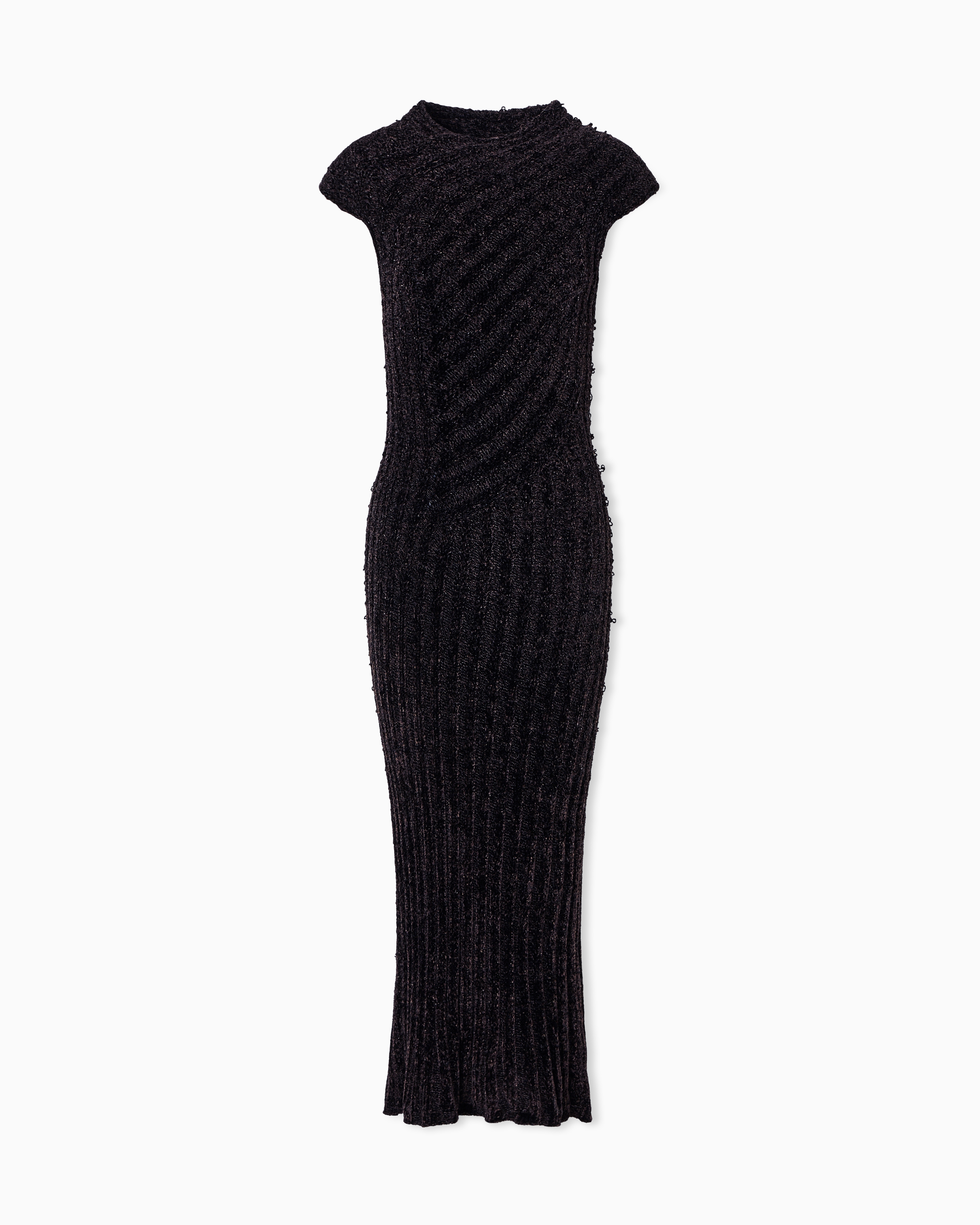 ワンピース Giorgio Armani Black Stretch Viscose Blend Sheath Dress Giorgio Armani Draped Milano Stitch Midi Dress | Neiman Marcus