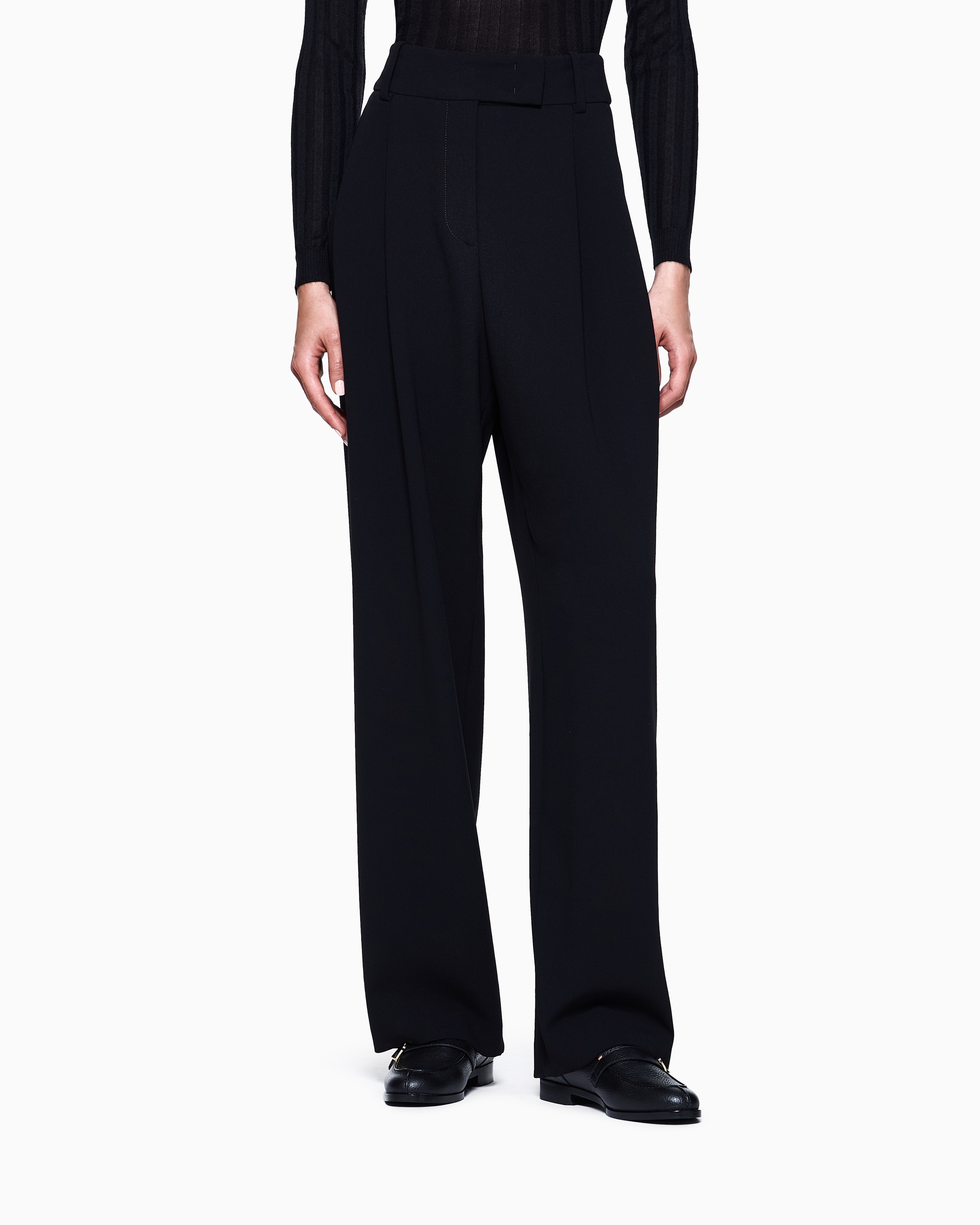 Giorgio Armani Pleated Trousers In Black