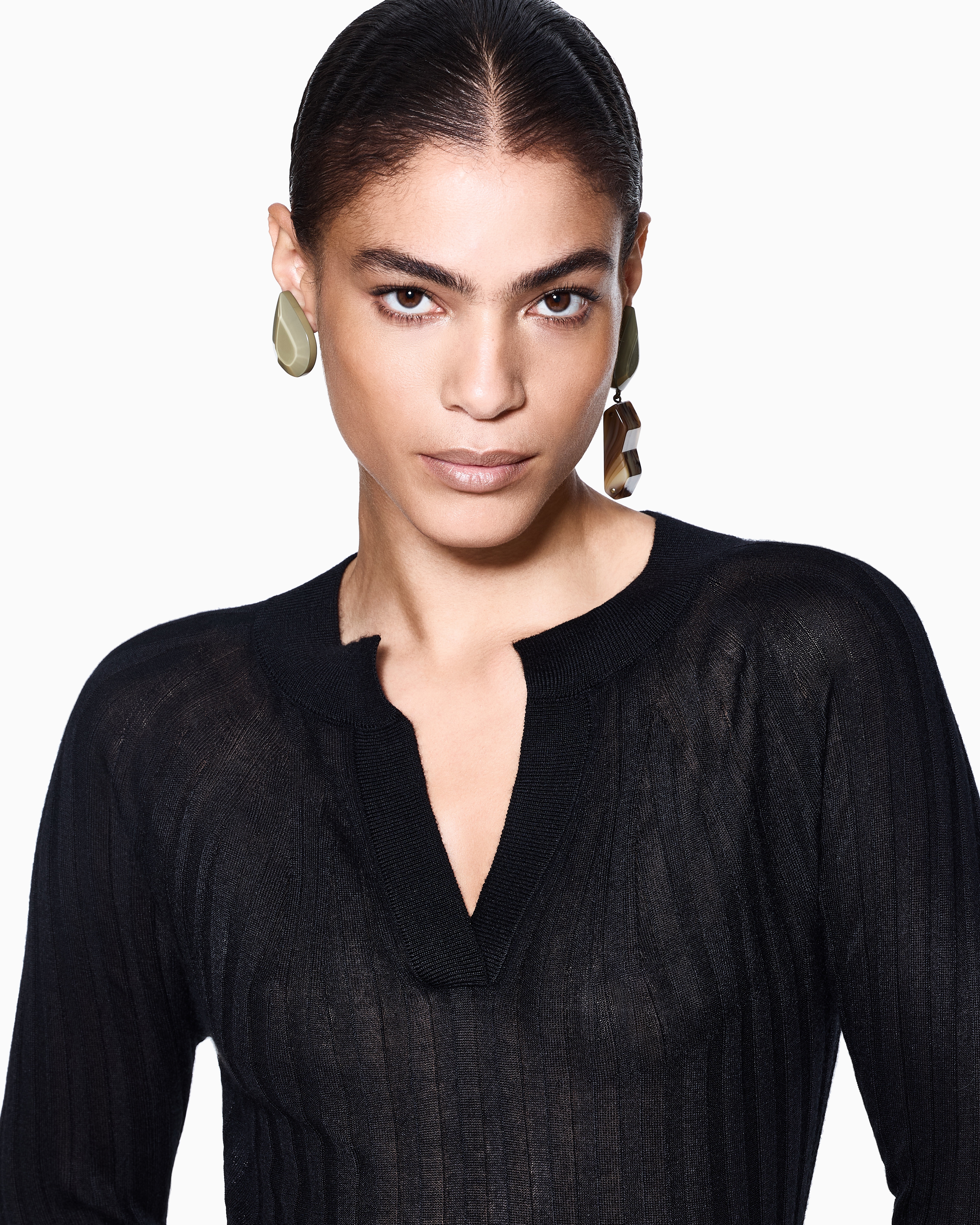 Giorgio Armani Cashmere-silk Rib Knit Sweater