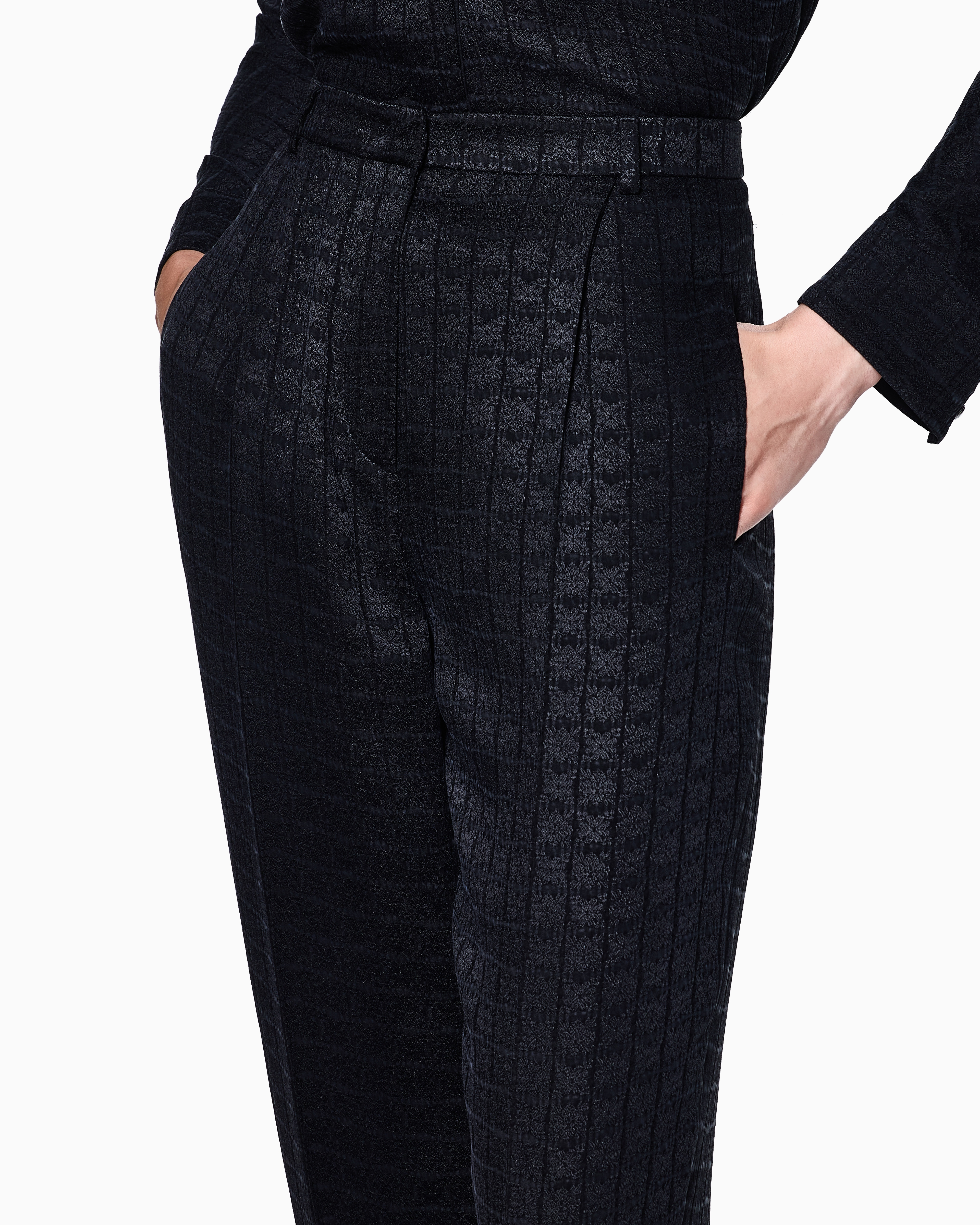 Giorgio Armani Pleated Trousers In Black