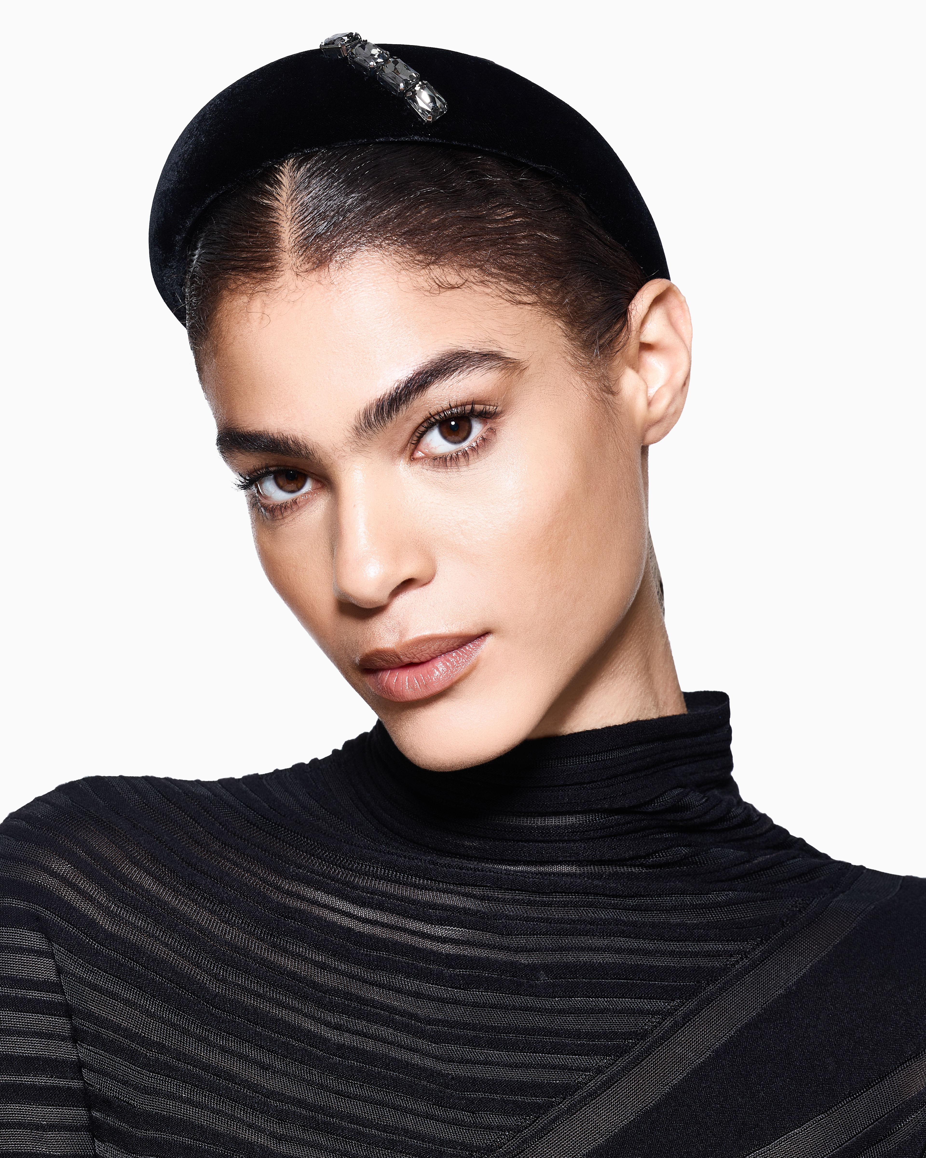 Giorgio Armani Serre-tête En Velours Avec Application De Cristaux