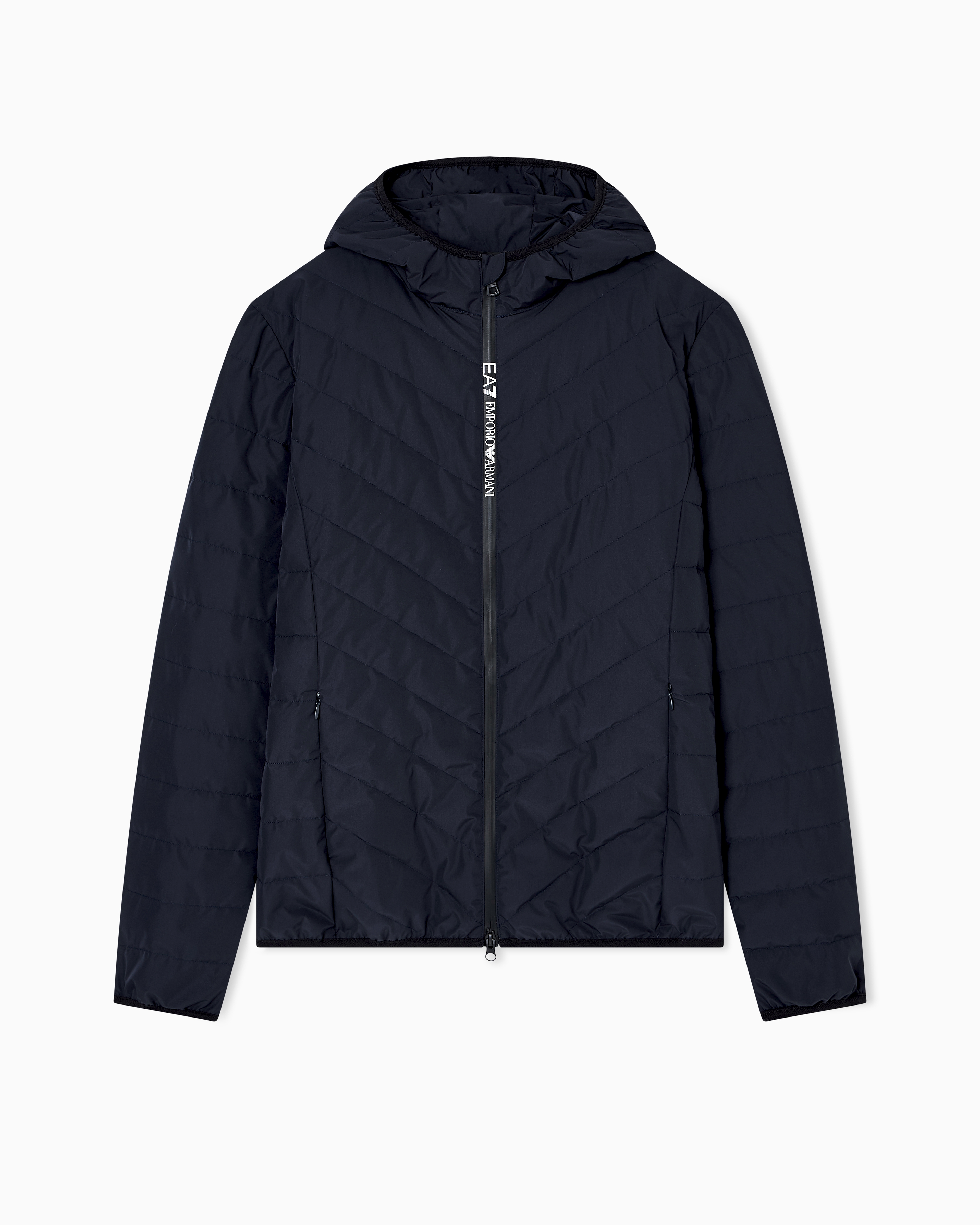 Ea7 Blue Premium Shield Packable Hooded Down Jacket 3XL