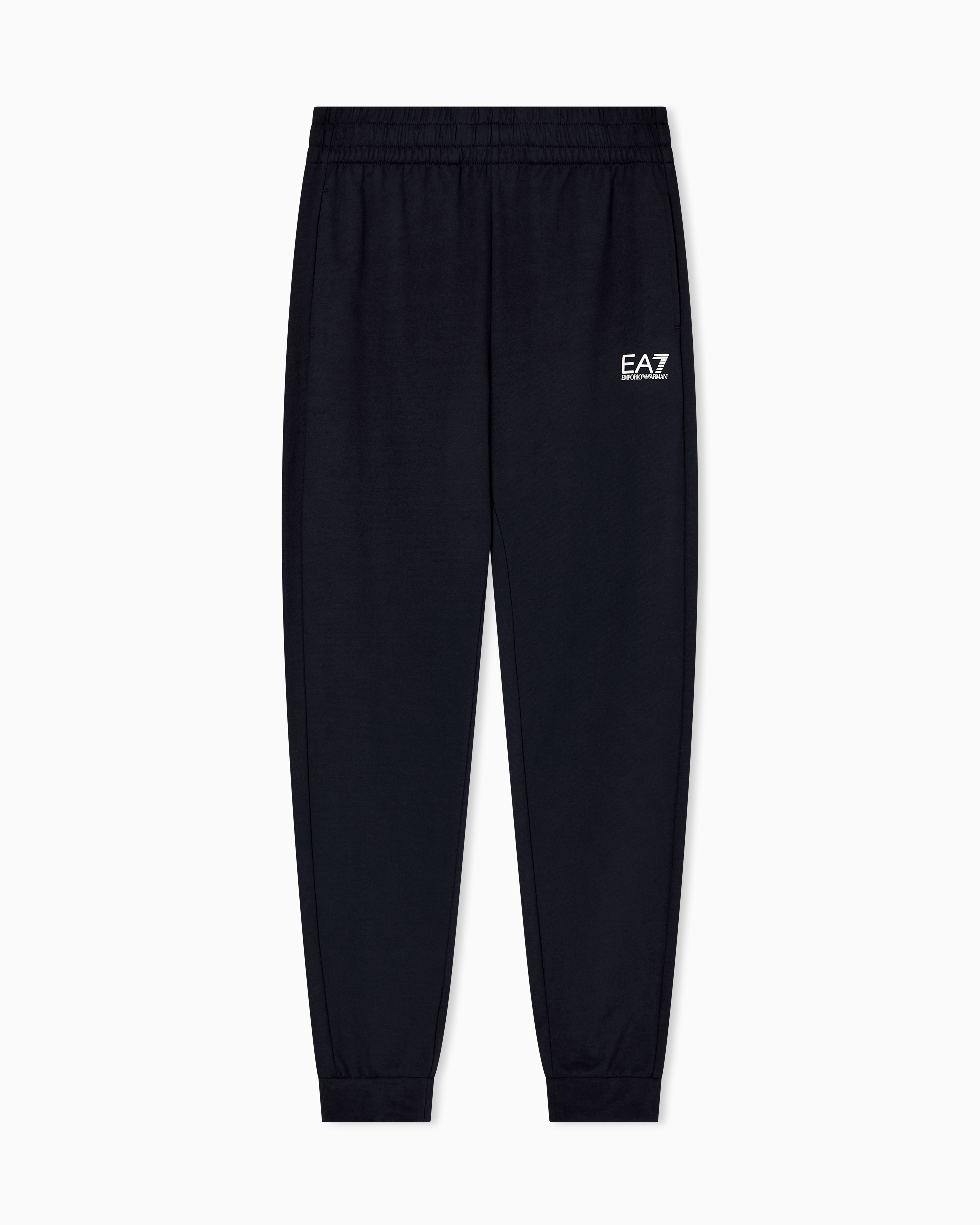 Ea7 Blue Core Identity Cotton Joggers Small