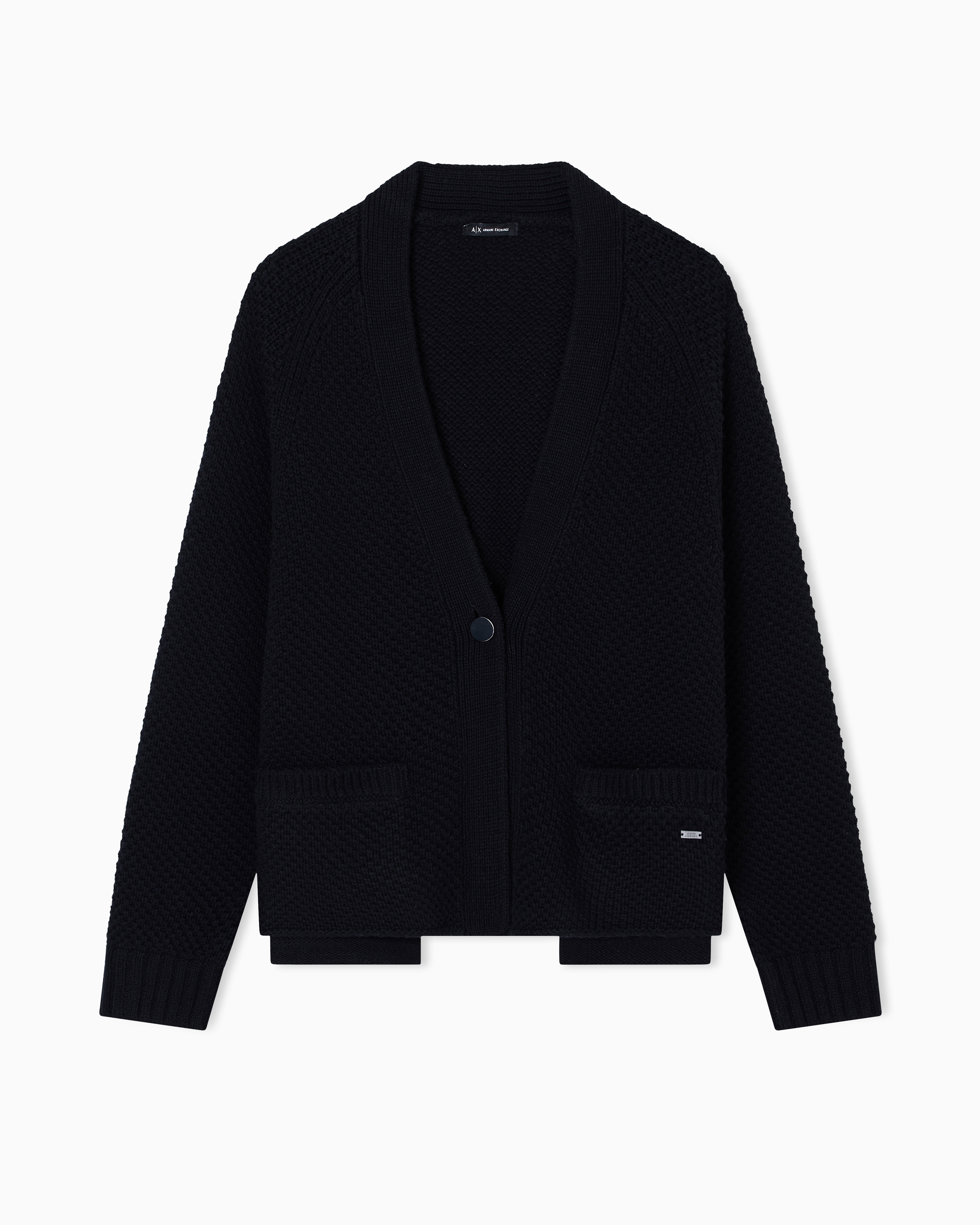 Armani Exchange ブラックカーディガン XXL ARMANI EXCHANGE アルマーニ エクスチェンジ ジップアップ
