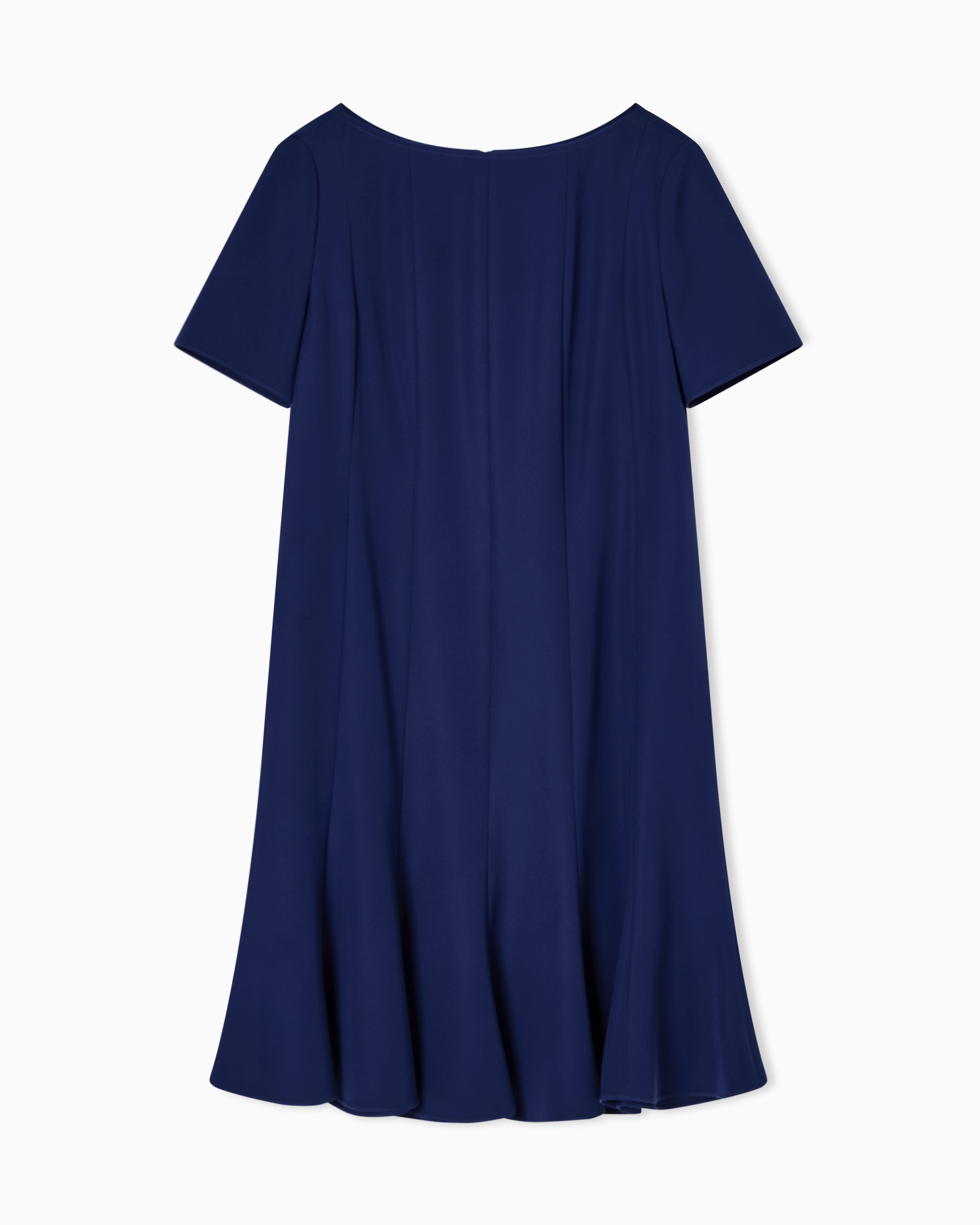 Emporio Armani Kleid Mit Falten Aus Funktionalem Cady In Blue