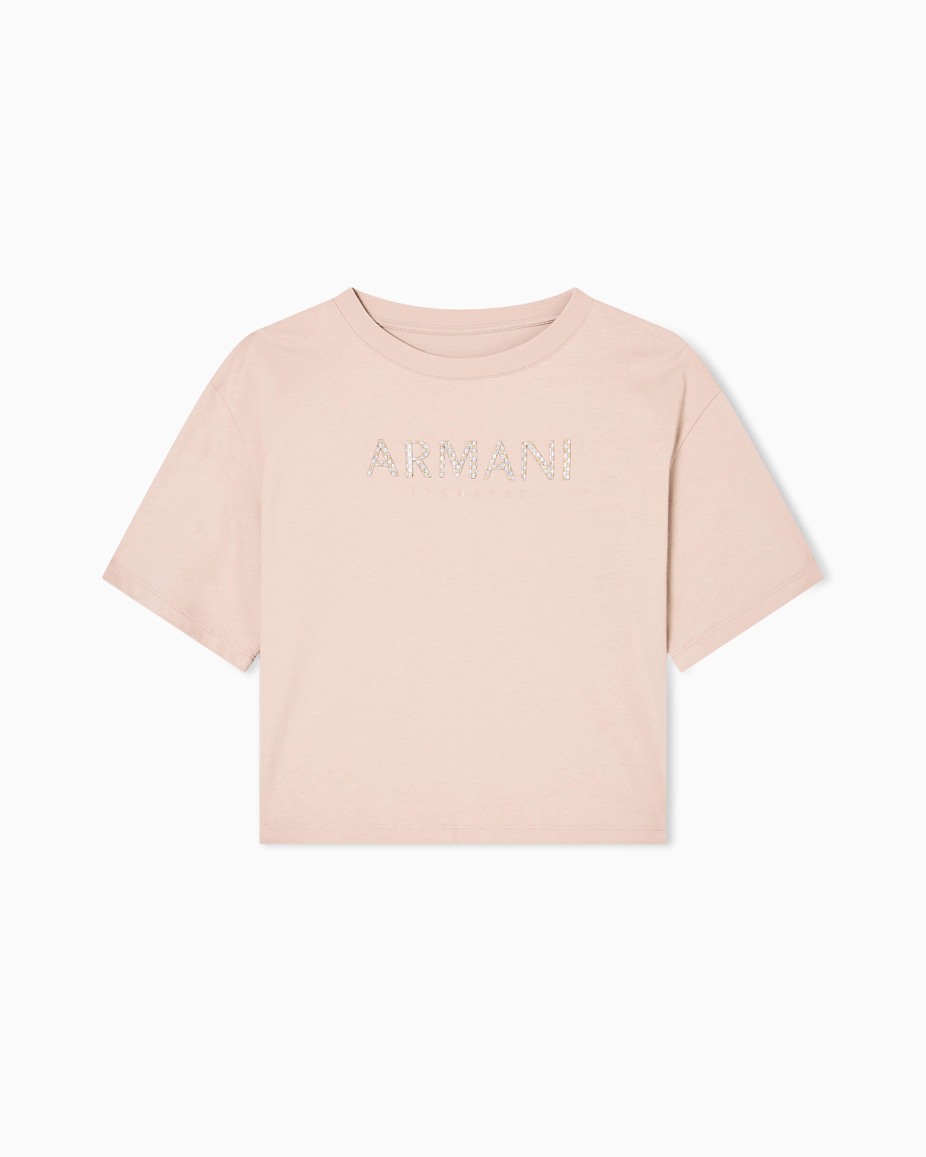 AXロゴ クロップド 半袖クルーネックTシャツ | Armani Exchange