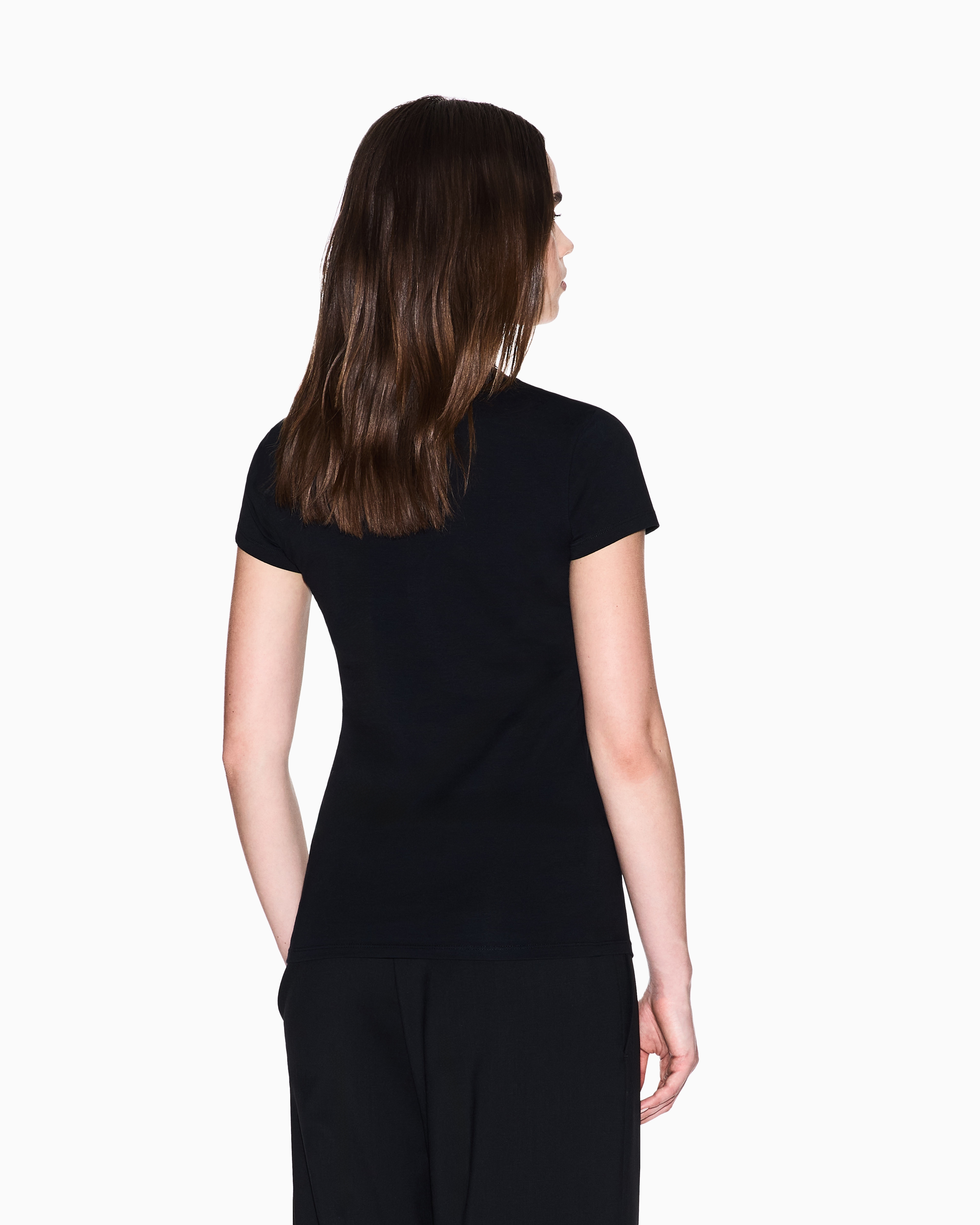 Armani Exchange Slim Fit T-shirts In Black