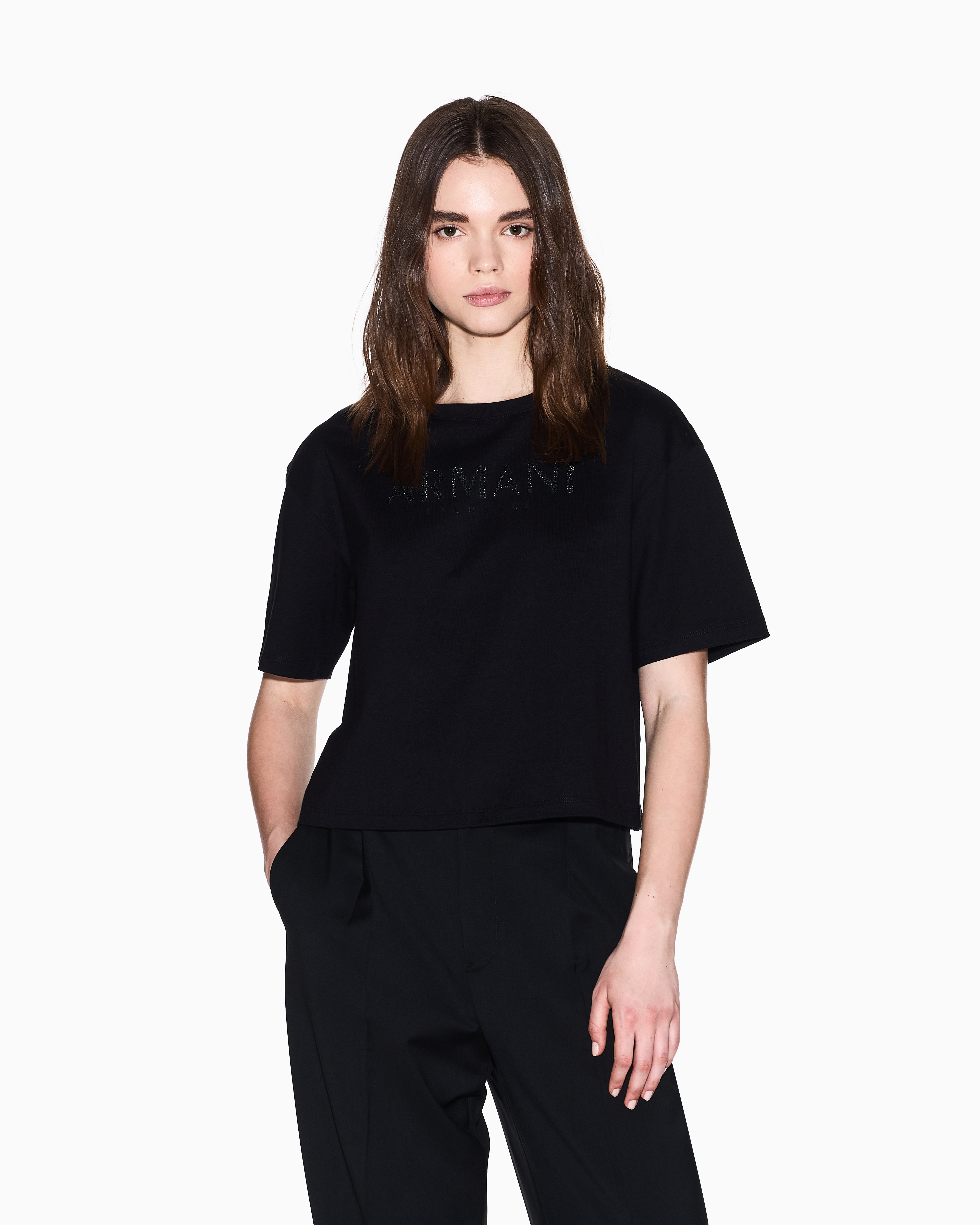 Armani Exchange Cropped T-shirts