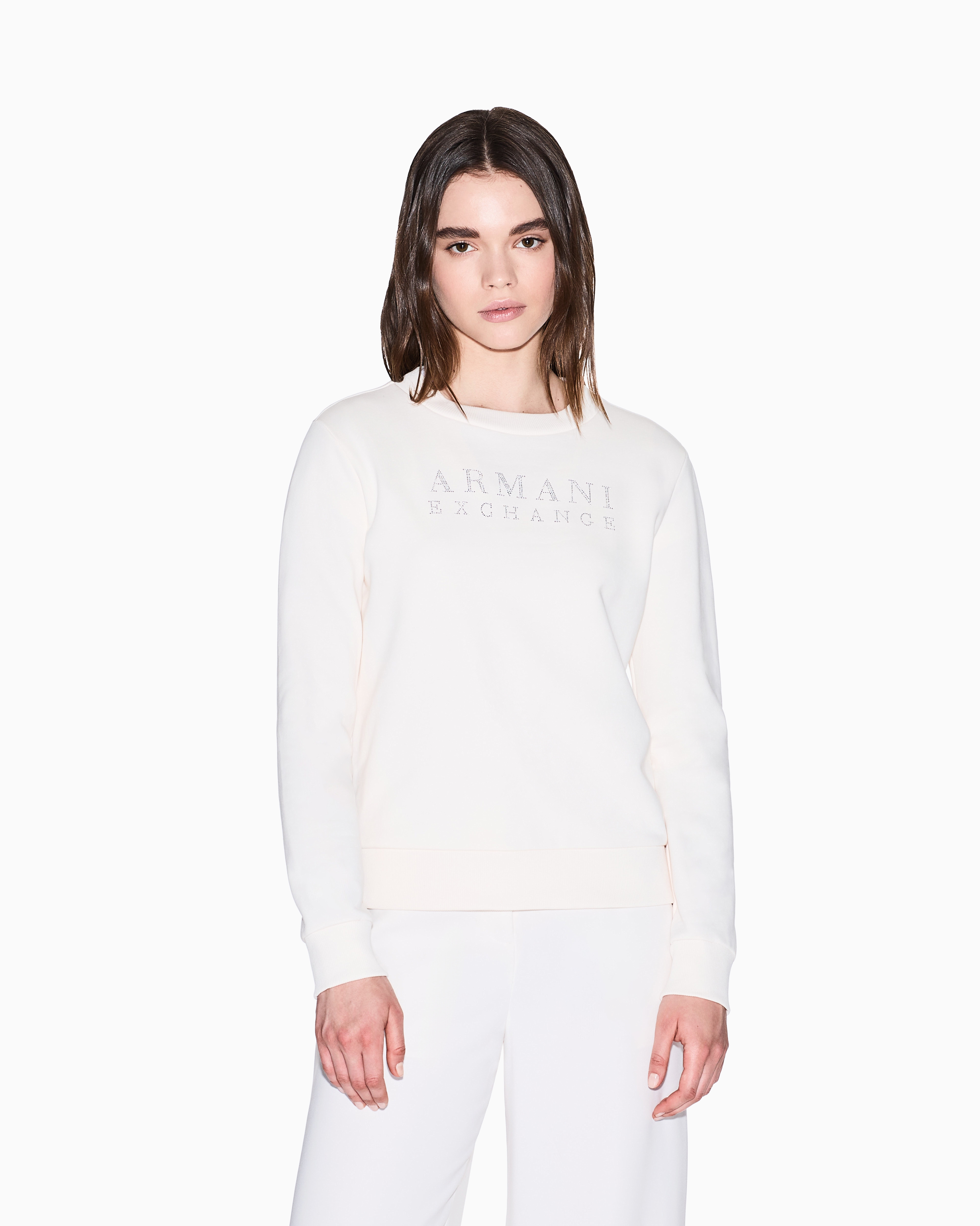 Armani Exchange Sweatshirts Without Hood In White
