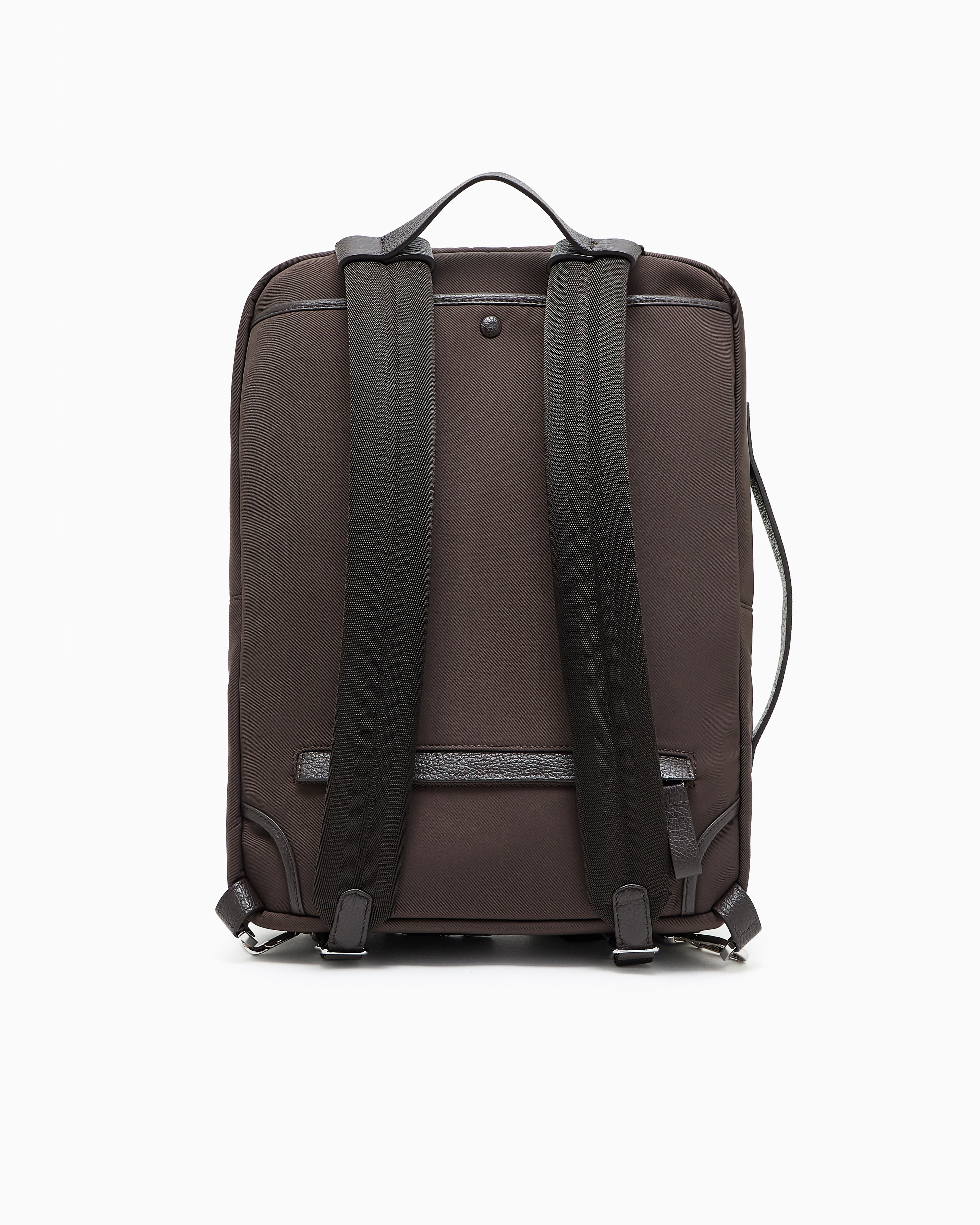 Giorgio Armani Asv Nylon And Pebbled-leather Backpack