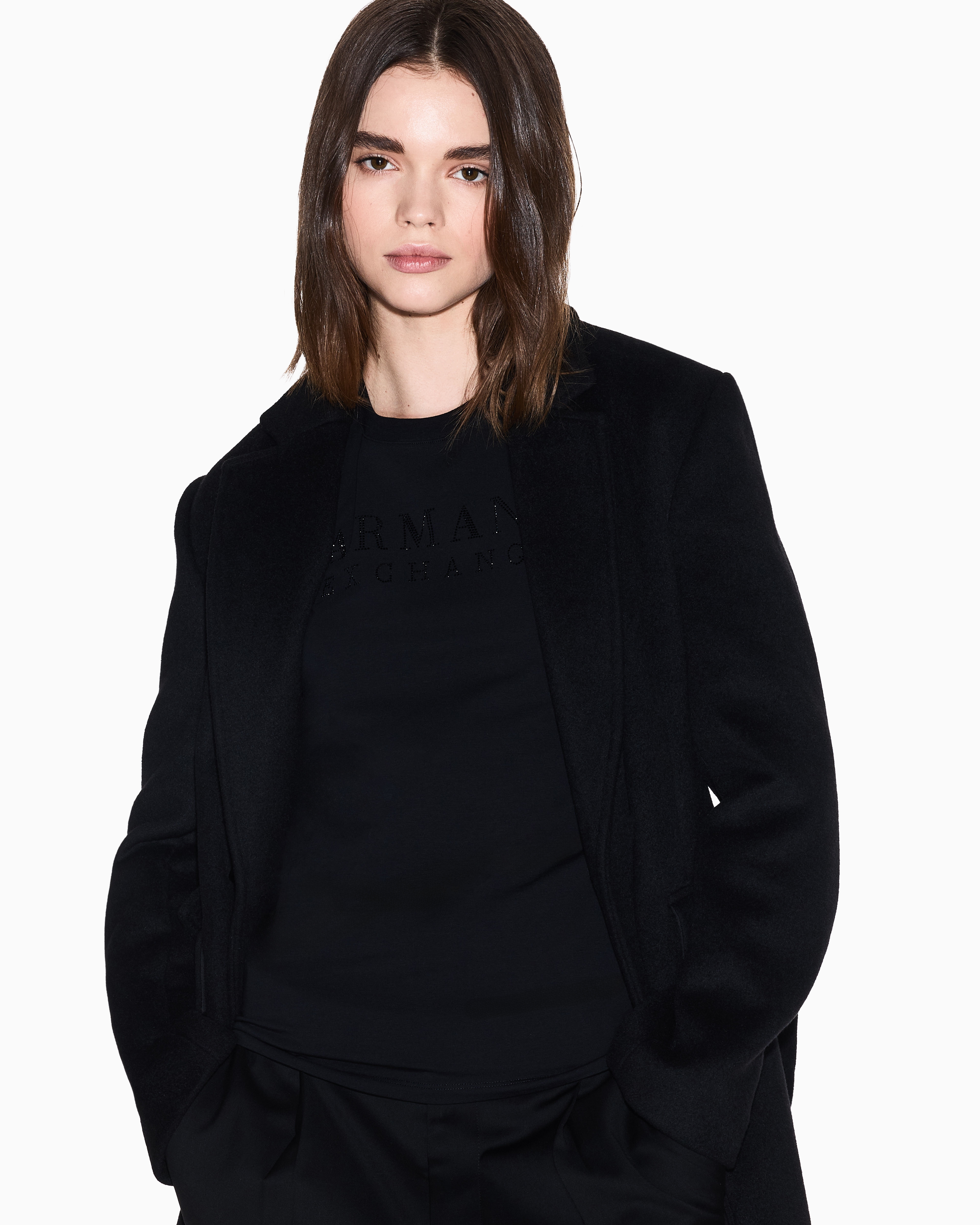 Armani Exchange Slim Fit T-shirts In Black