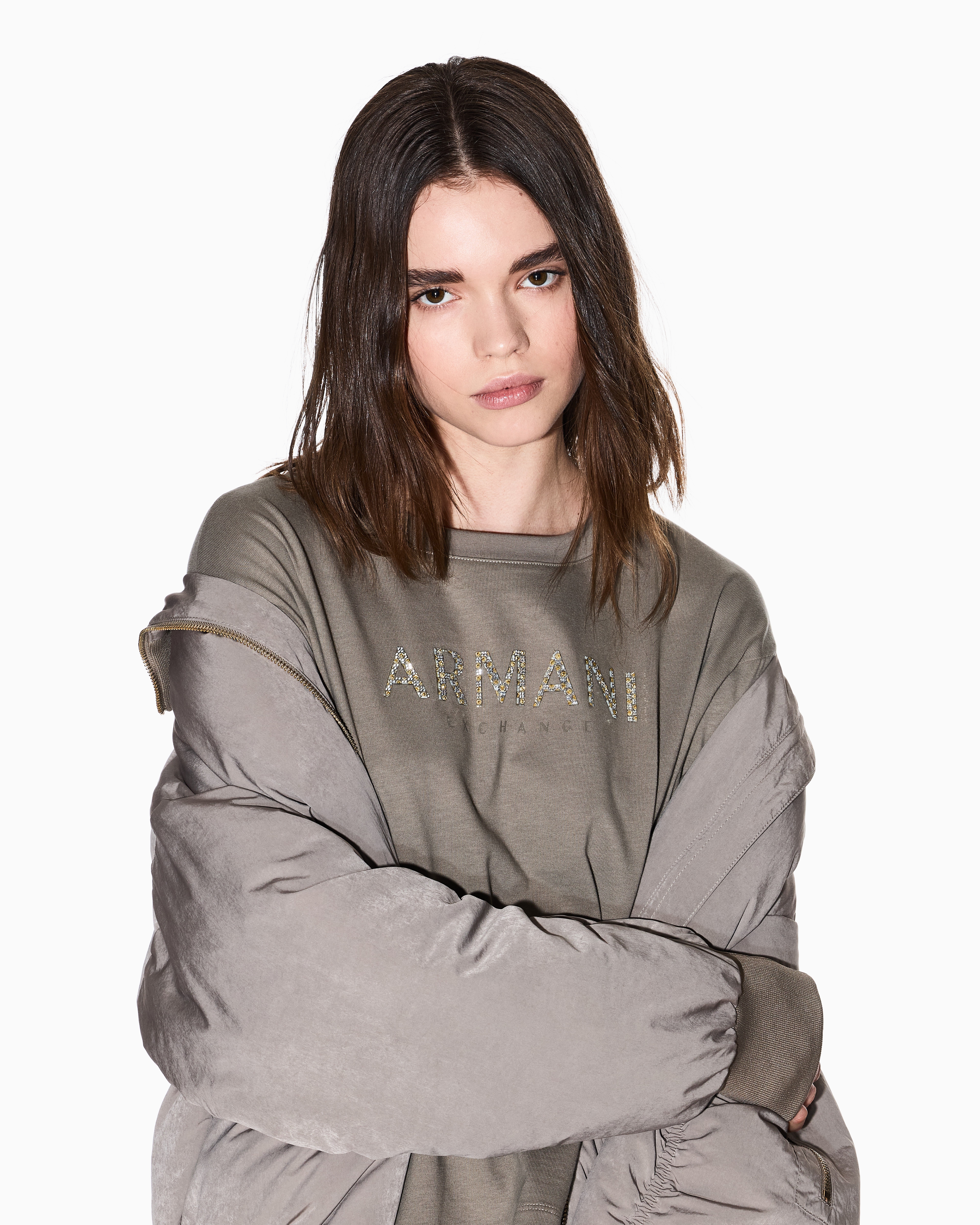Armani Exchange Cropped T-shirts