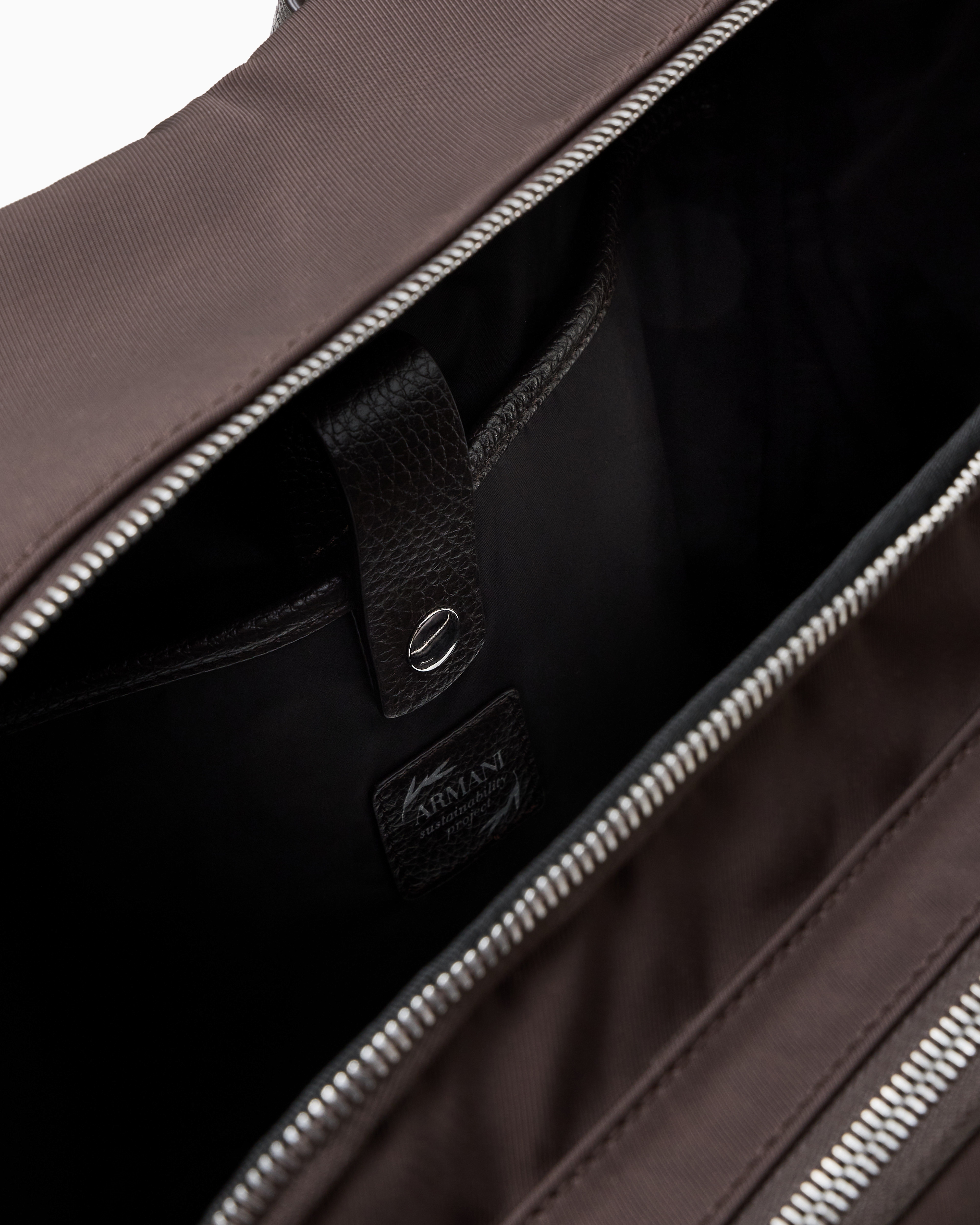 Giorgio Armani Asv Nylon And Pebbled-leather Backpack