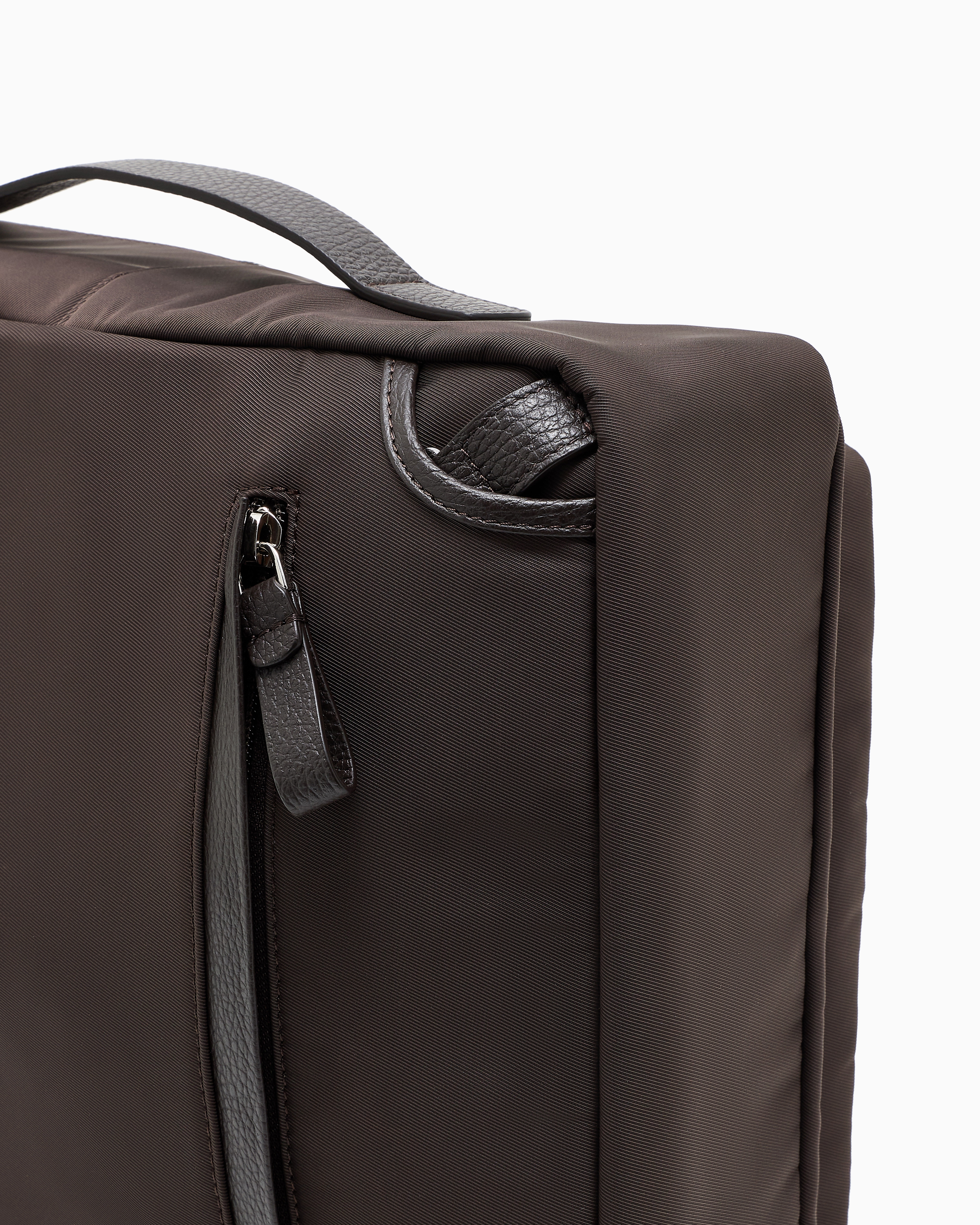 Giorgio Armani Asv Nylon And Pebbled-leather Backpack