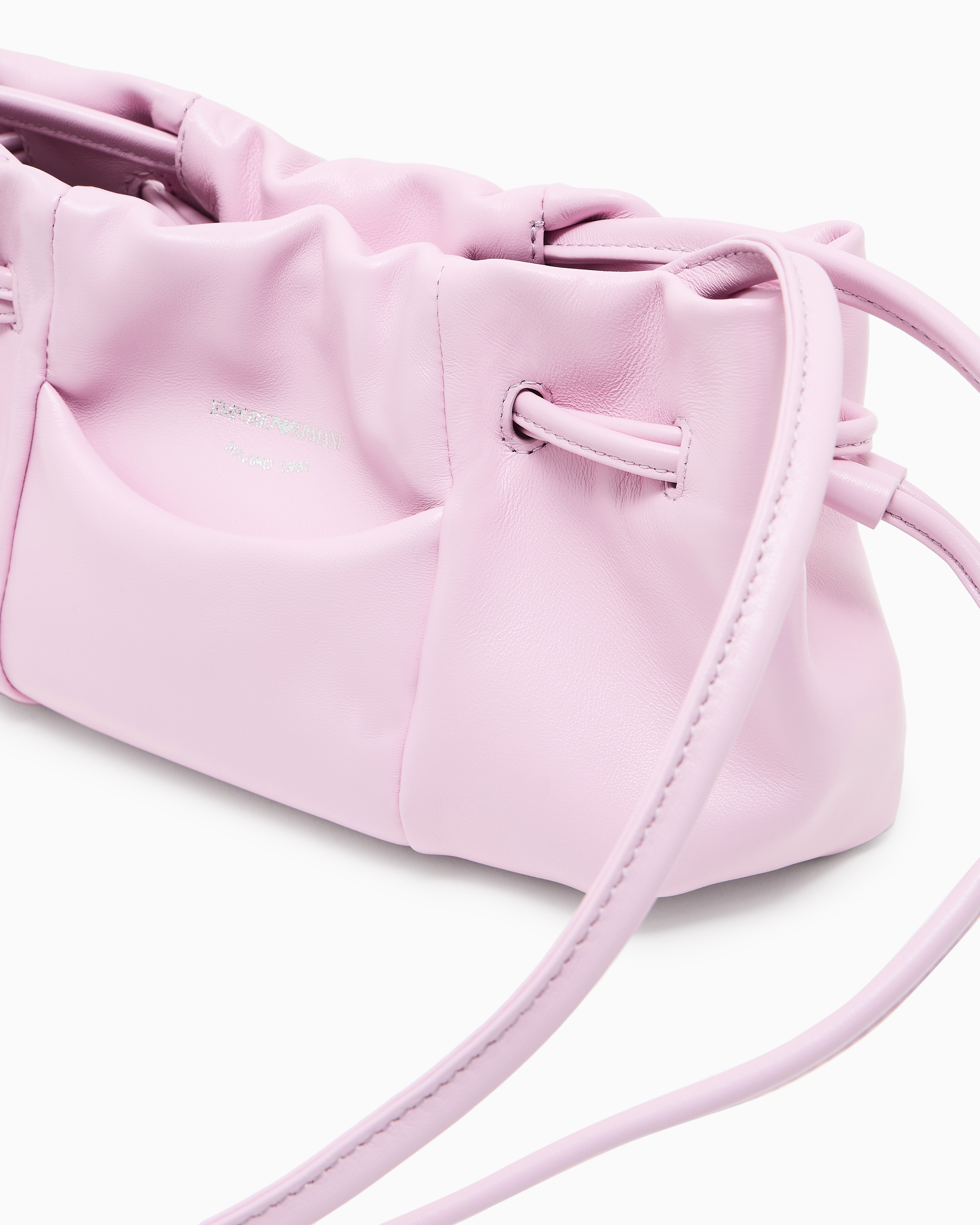 Emporio Armani Small Shoulder Bag With Nappa-leather Drawstring