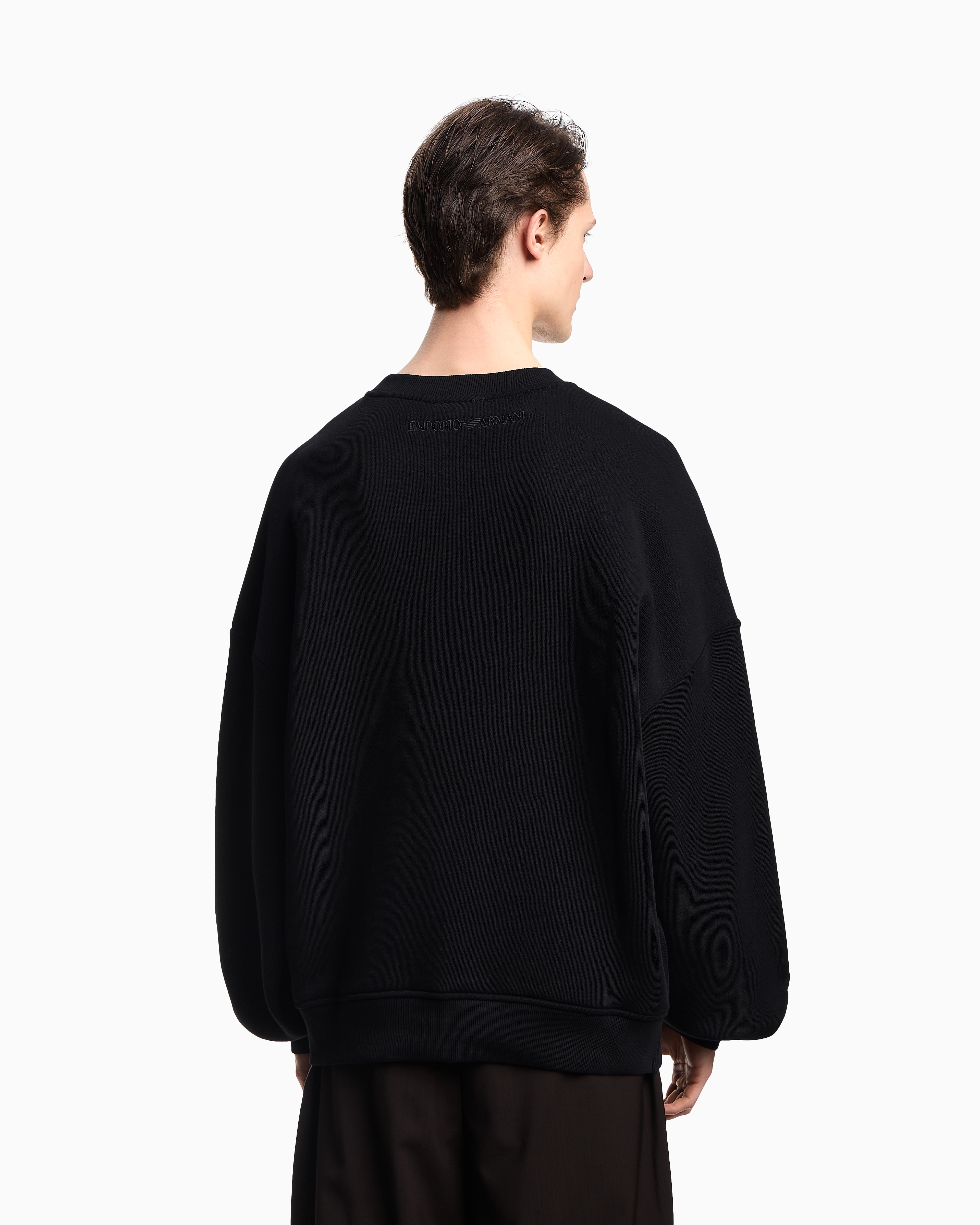 EMPORIO ARMANI▼ASV EAロゴ ジャージー スウェットシャツ ASV スウェットシャツ ツイルジャージー ウーマン＆リーフ
