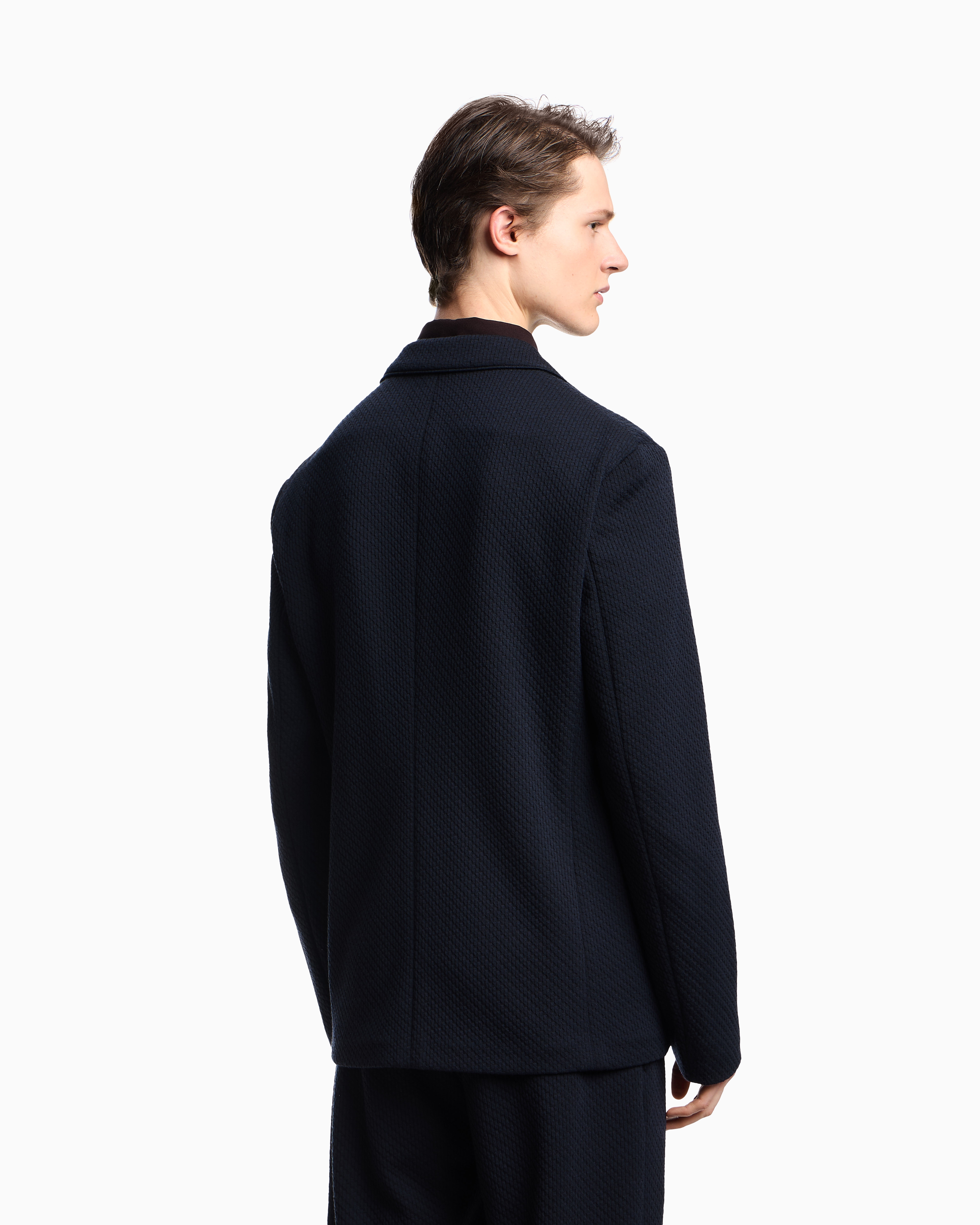 EMPORIO ARMANI MATT LINE ニット ダブルジャケット 50 EMPORIO ARMANI MATT LINE ニット ダブルジャケット 50