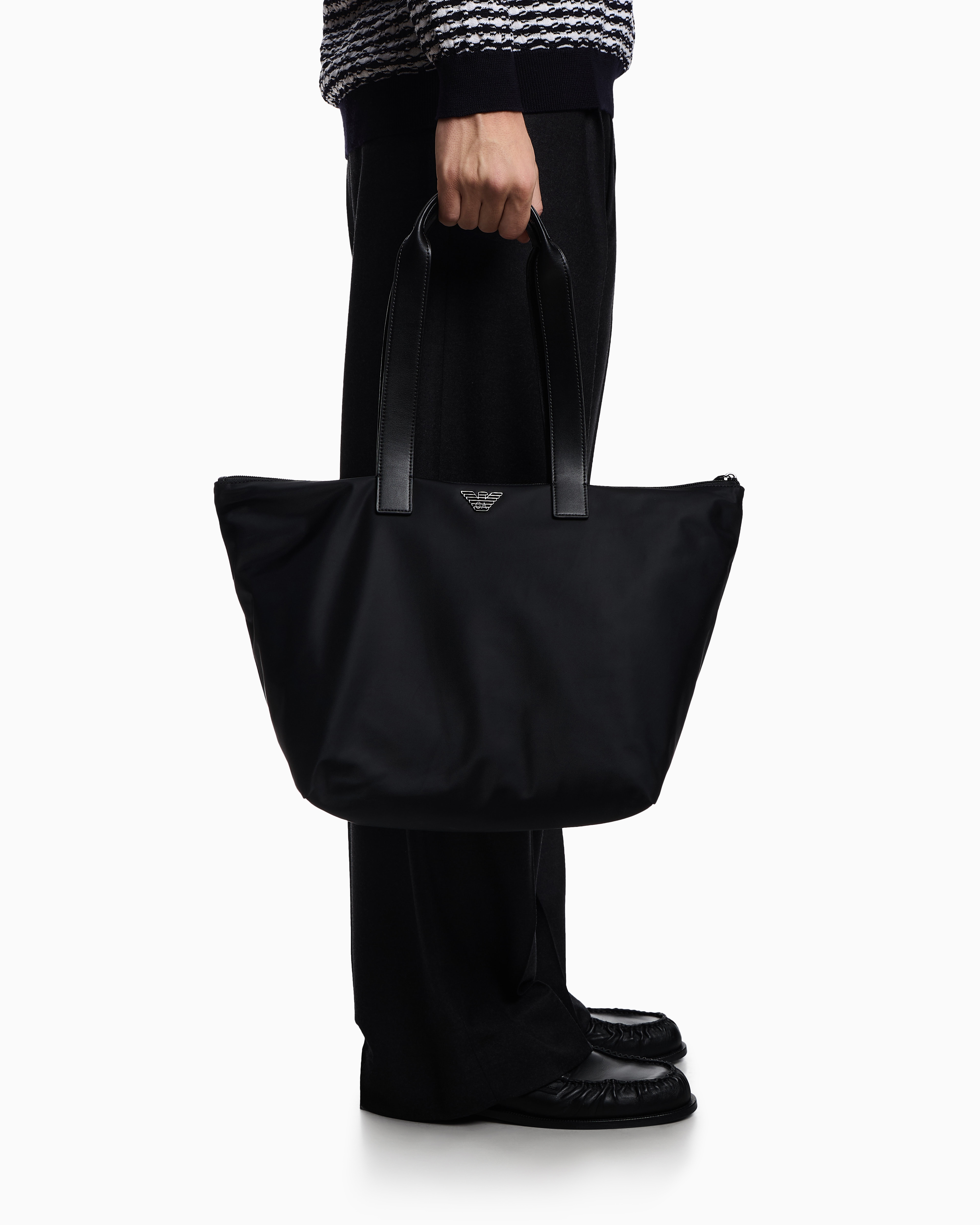 Emporio Armani◆ASV リサイクル ナイロン ショッパーバッグ EMPORIO ARMANI]ASV 折りたたみ式ショッパー 再生ナイロン
