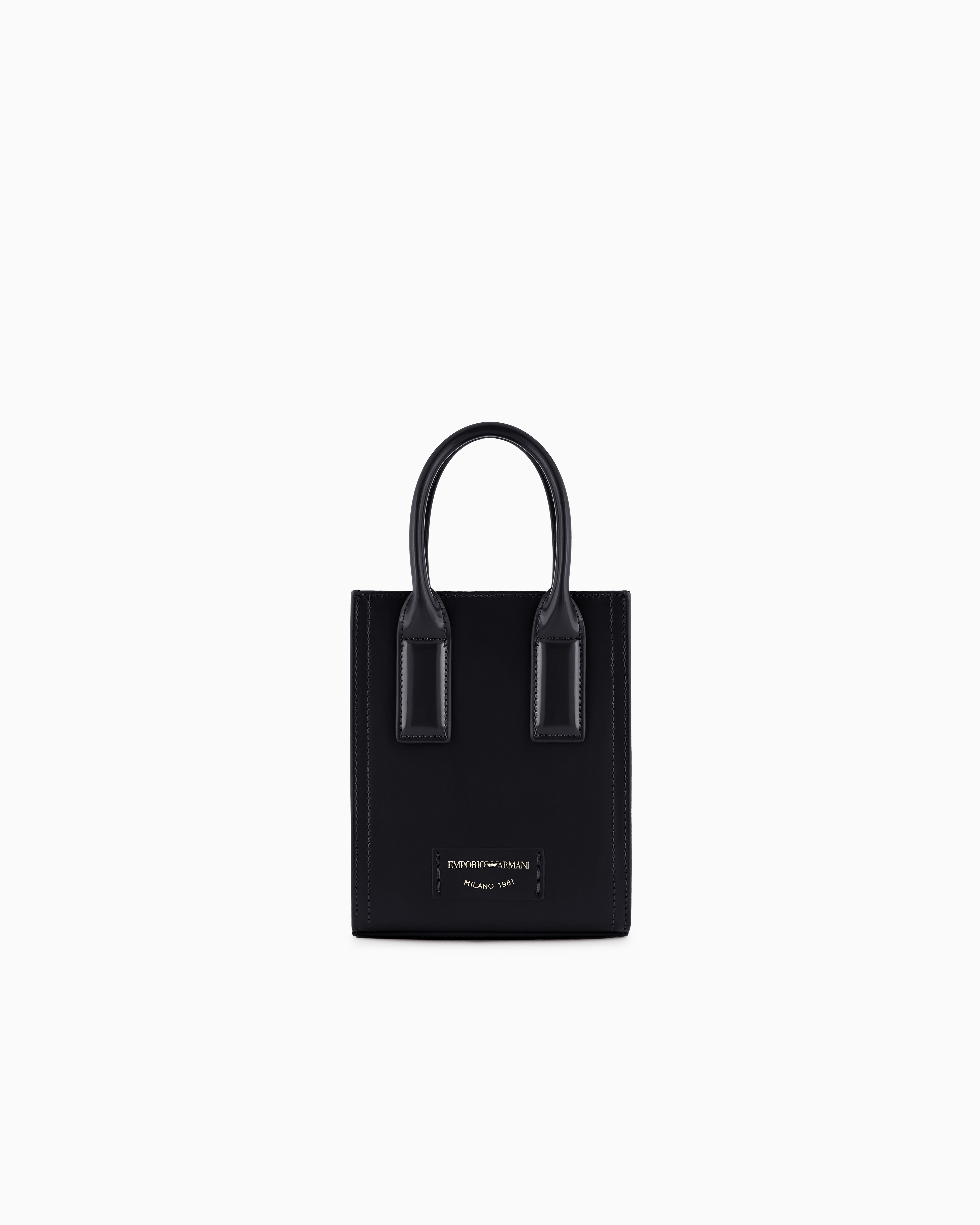 Emporio Armani - Mini bag with shoulder strap in a brushed finish, Woman, Black, Size: TU